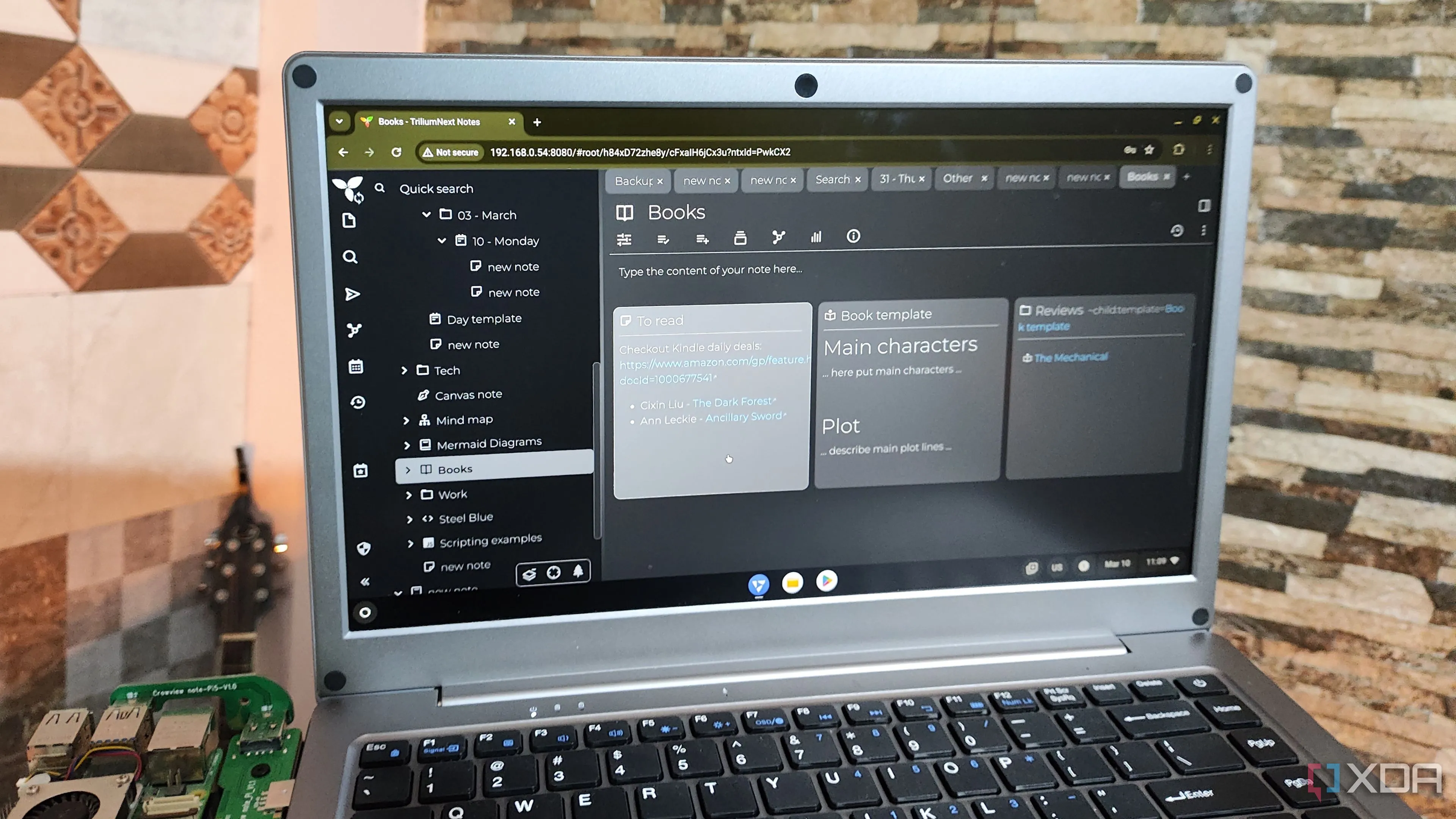 Giao diện người dùng (UI) của TriliumNext Notes, thể hiện khả năng tùy biến và kiểm soát hoàn toàn khi tự host.
