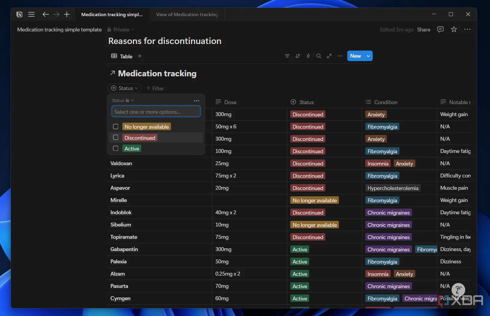 Giao diện Notion hiển thị cách thêm bộ lọc vào database liên kết, minh họa tính linh hoạt của tính năng database.