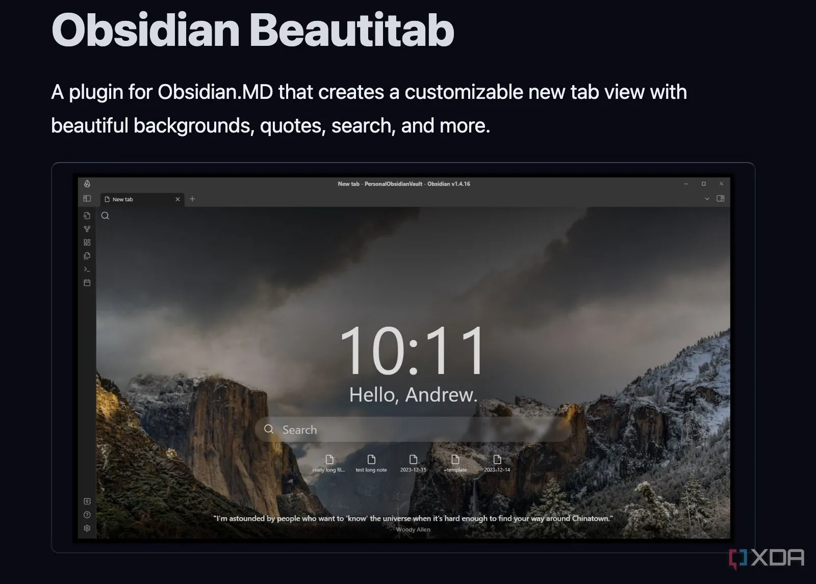 Giao diện plugin Beautitab với các tính năng dashboard cá nhân hóa