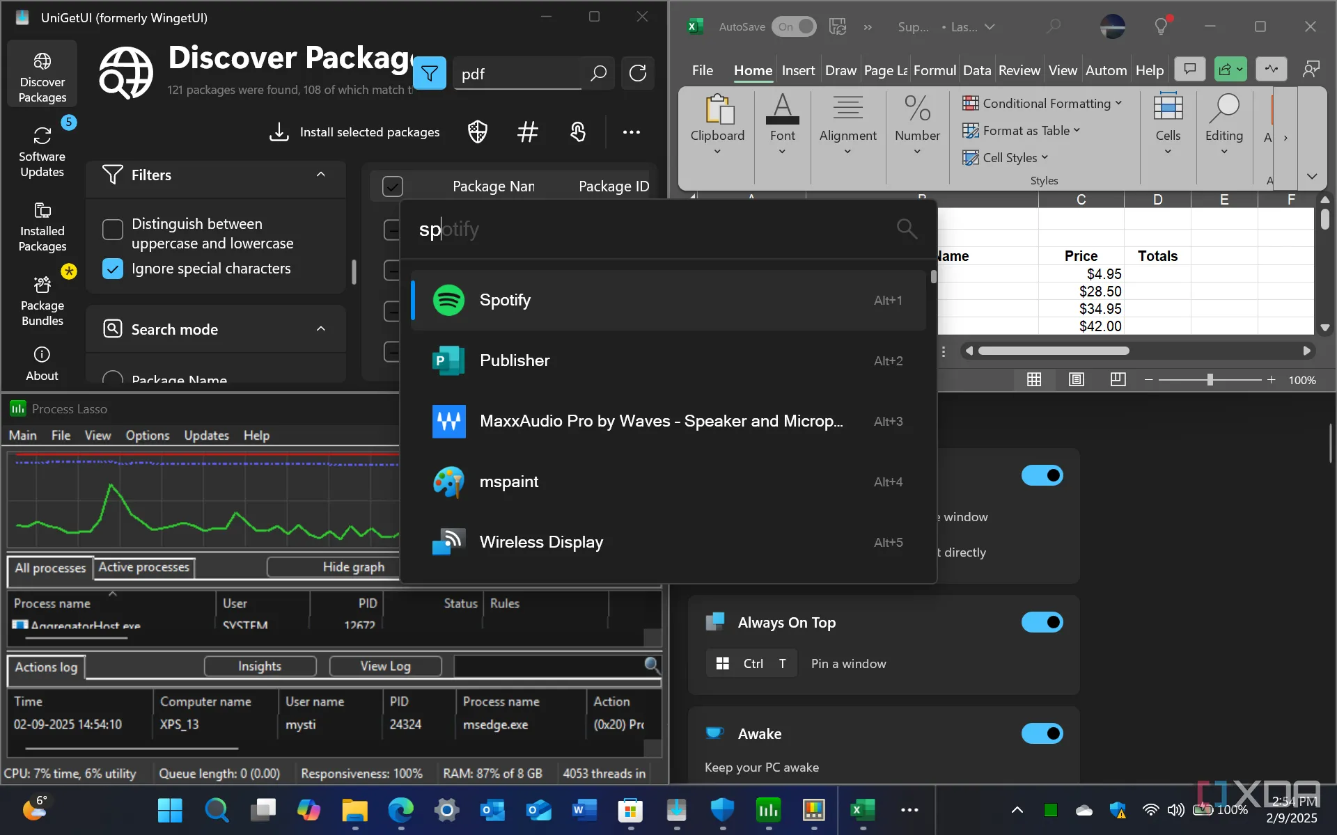 Giao diện PowerToys Workspaces trên Windows 11 giúp sắp xếp và quản lý không gian làm việc hiệu quả