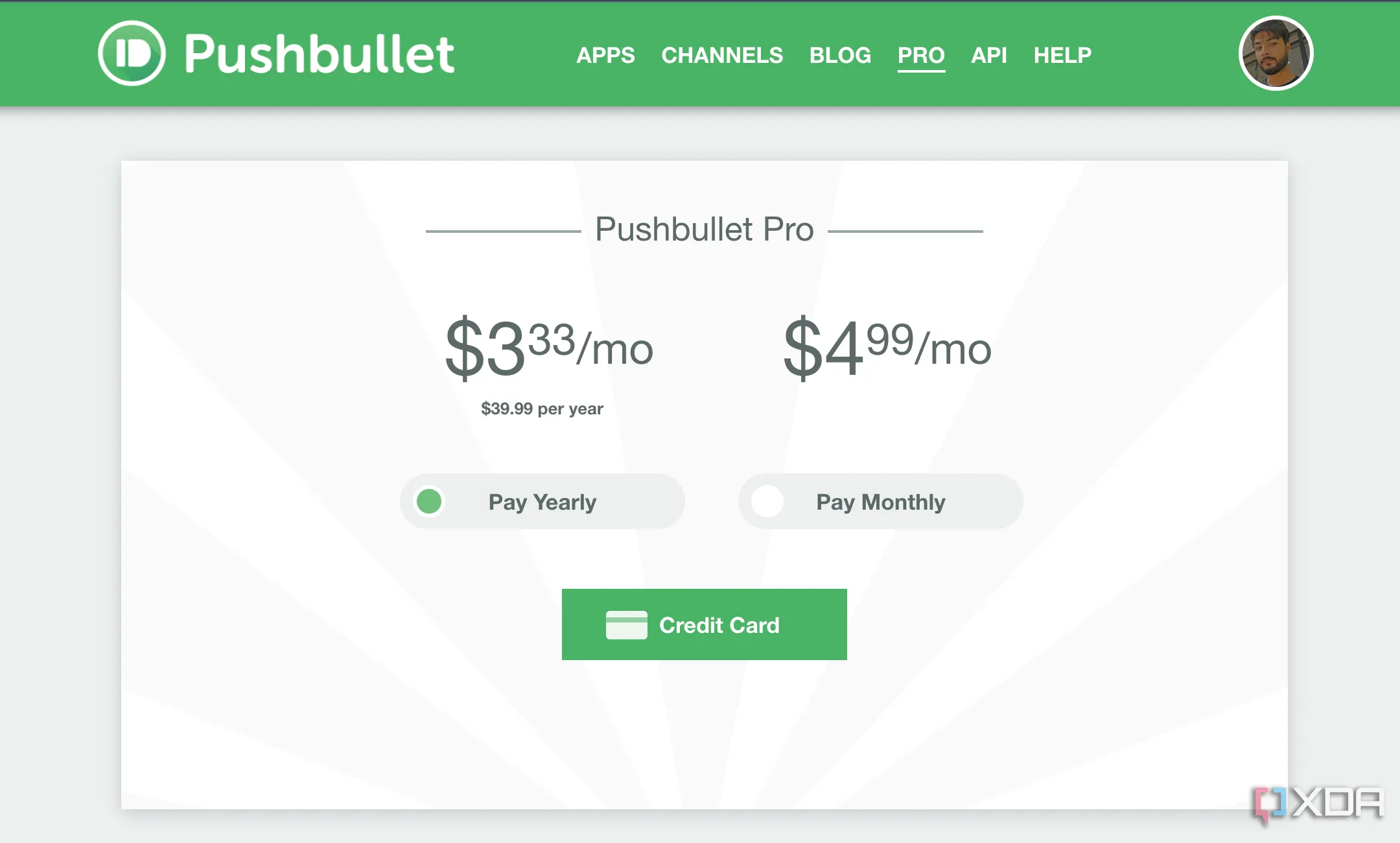 Giao diện Pushbullet Pro với tính năng Universal Copy and Paste được bật