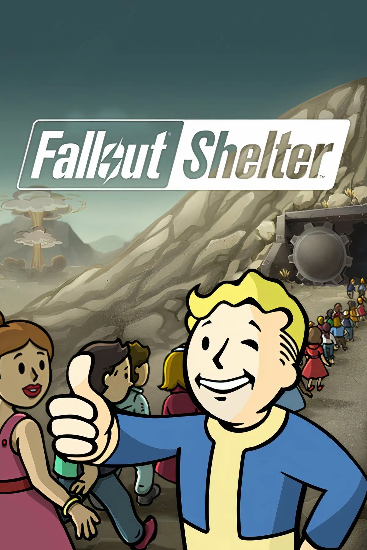 Giao diện quản lý hầm trú ẩn trong Fallout Shelter, thể hiện yếu tố xây dựng và sinh tồn của game