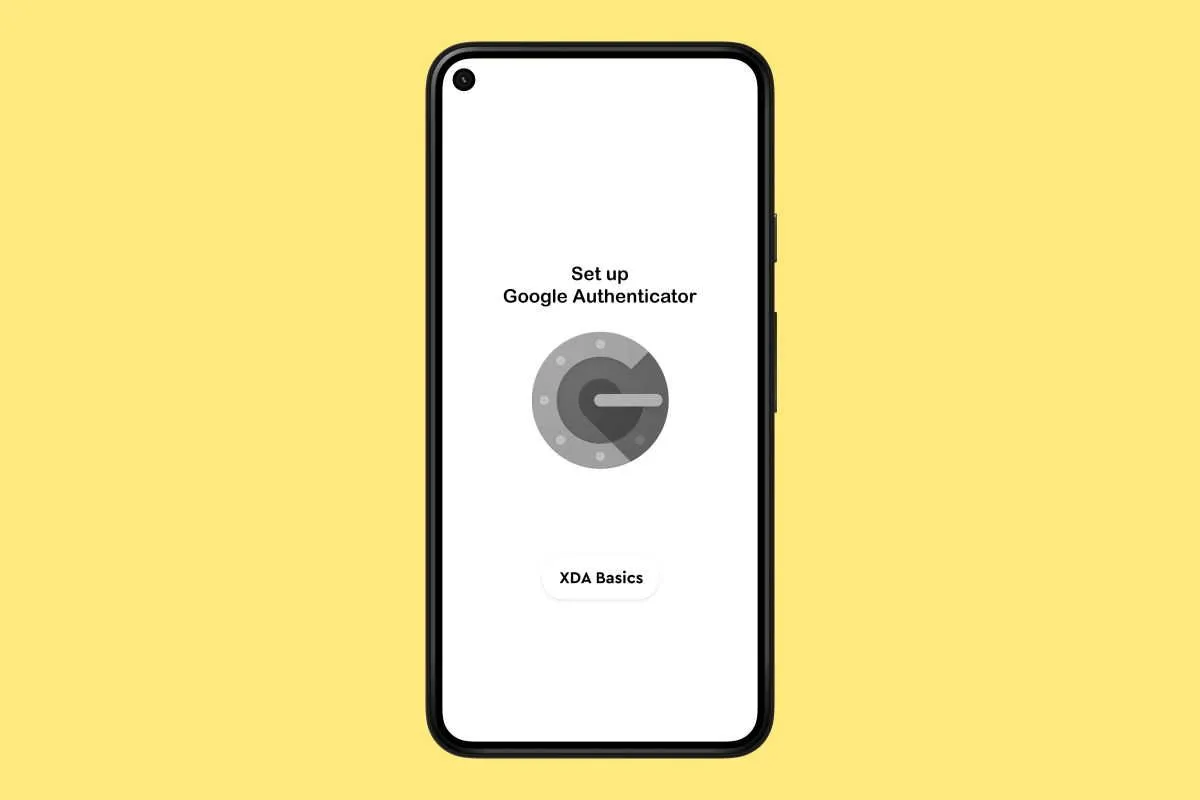 Giao diện thiết lập Google Authenticator trên điện thoại Google Pixel 5