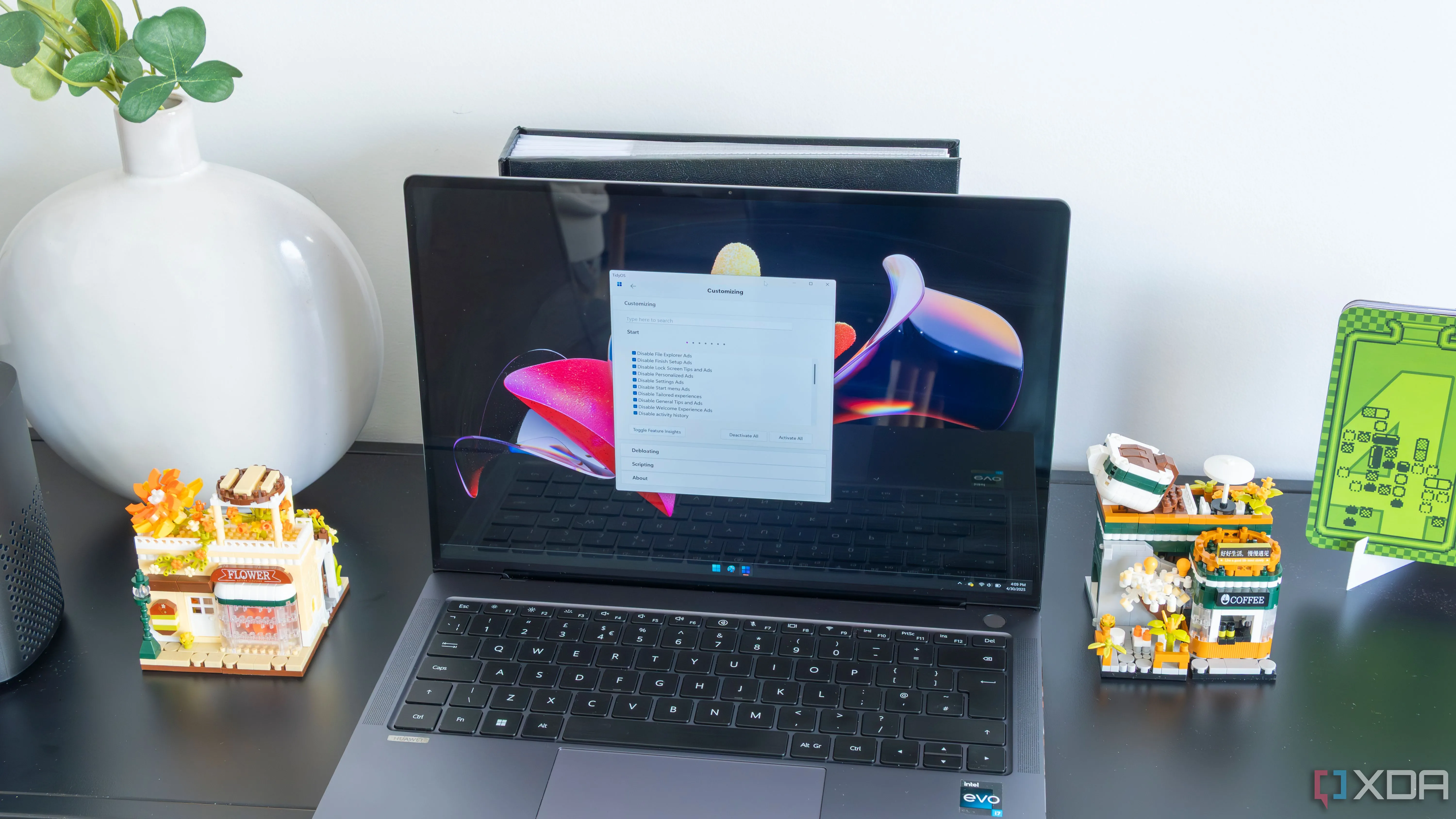 Giao diện TidyOS trên laptop Windows 11 giúp gỡ bloatware và tối ưu hệ thống