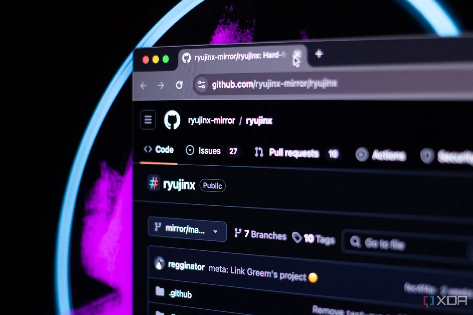 Giao diện trang GitHub của Ryujinx, minh họa một trong những dịch vụ công nghệ lớn chưa hỗ trợ IPv6 đầy đủ