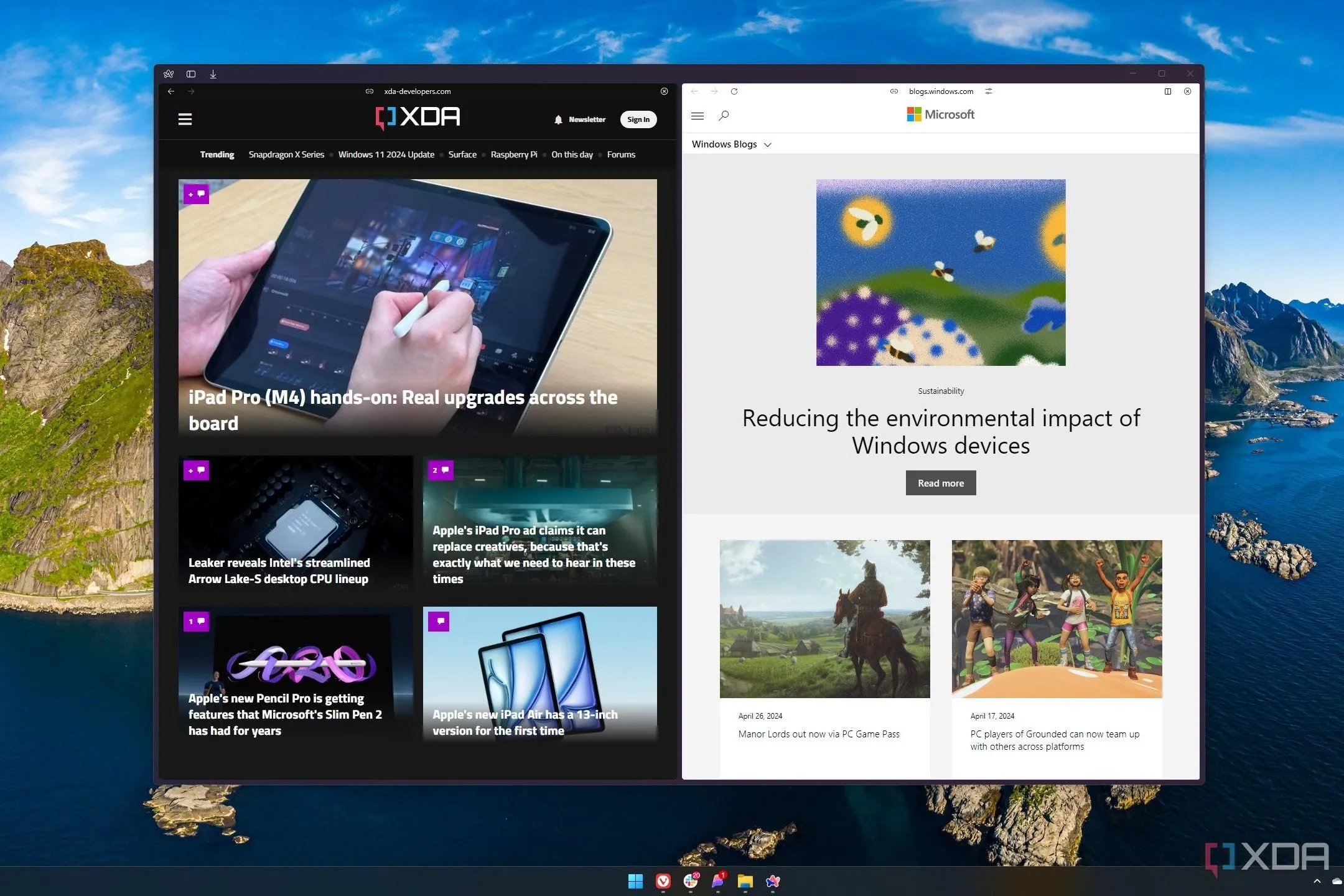 Giao diện trình duyệt Arc trên hệ điều hành Windows 11, minh họa trải nghiệm người dùng Arc Browser