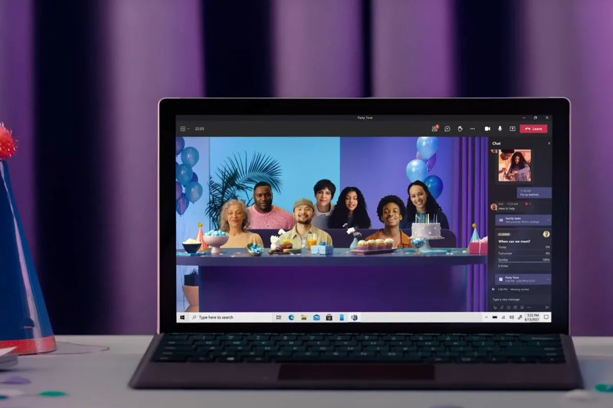 Giao diện ứng dụng Microsoft Teams trên màn hình máy tính