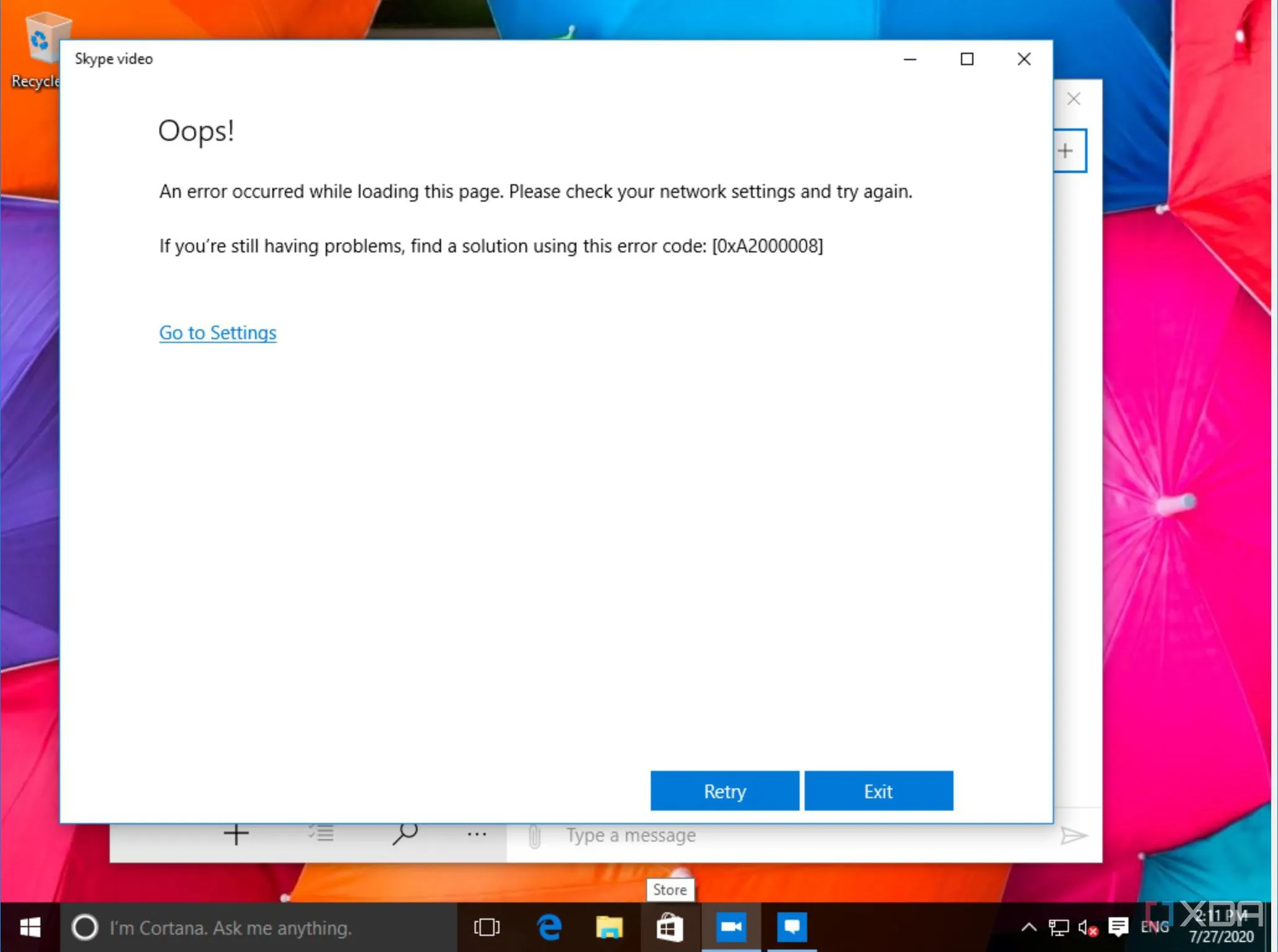 Giao diện ứng dụng Skype với các tùy chọn gọi điện và nhắn tin, minh họa cho giai đoạn phát triển dưới thời Microsoft.