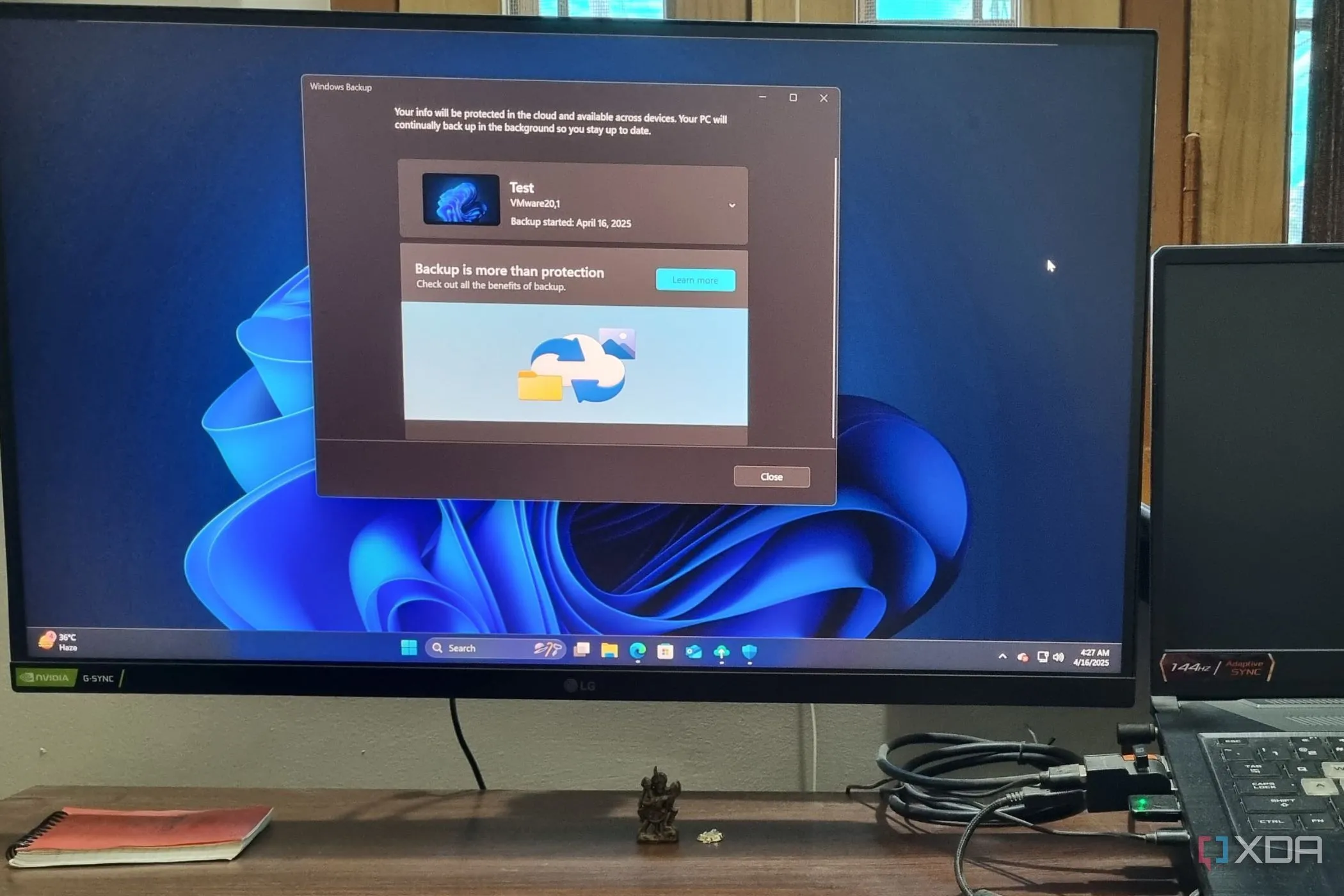 Giao diện ứng dụng Windows 11 Backup