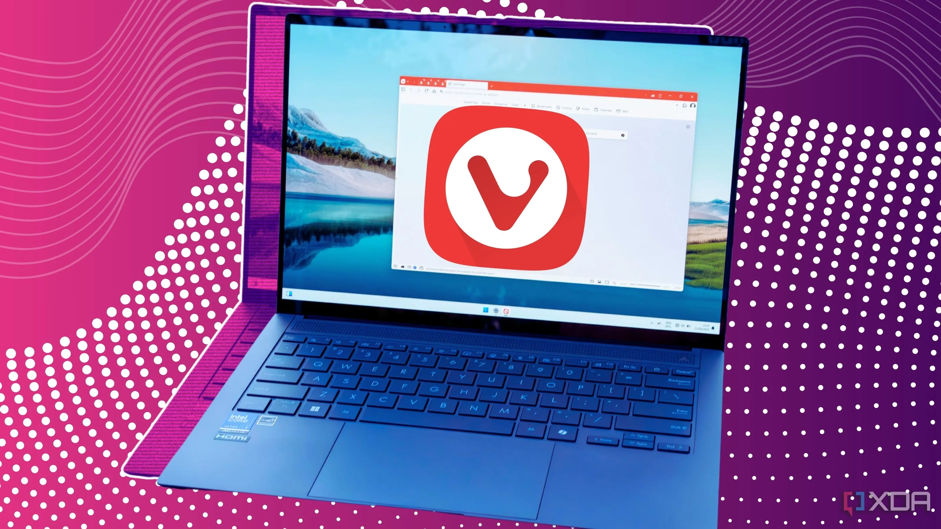 Giao diện Vivaldi trên laptop thể hiện tính năng xếp chồng tab
