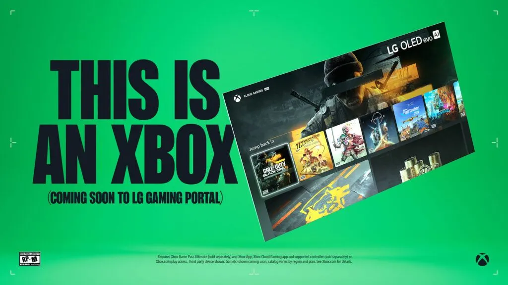 Giao diện Xbox Cloud Gaming trên Smart TV LG