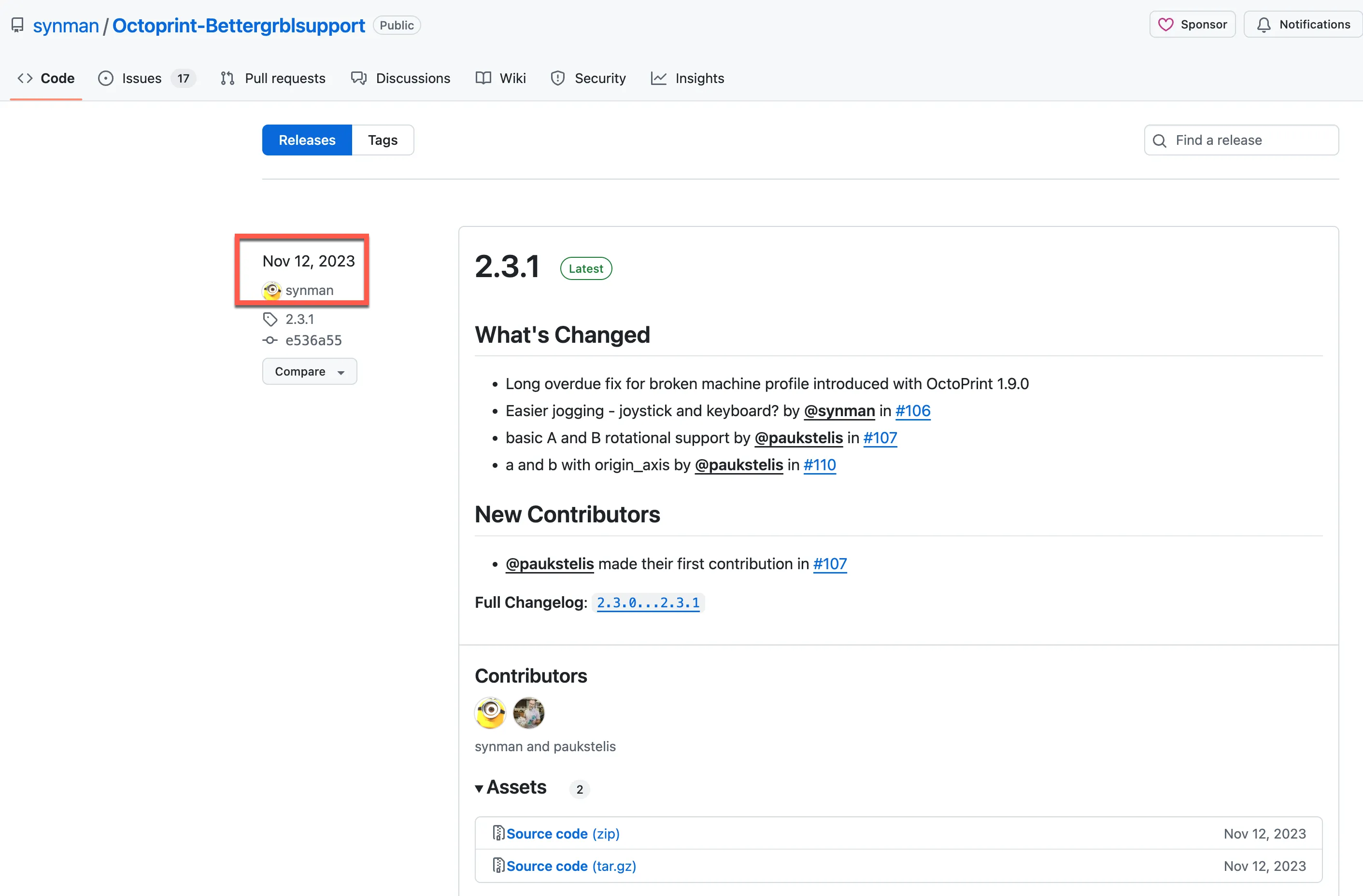 GitHub repository page for BetterGRBLSuppirt