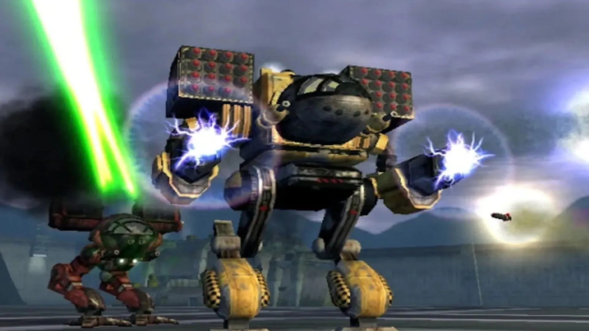 Hai robot chiến đấu ác liệt trong tựa game MechAssault
