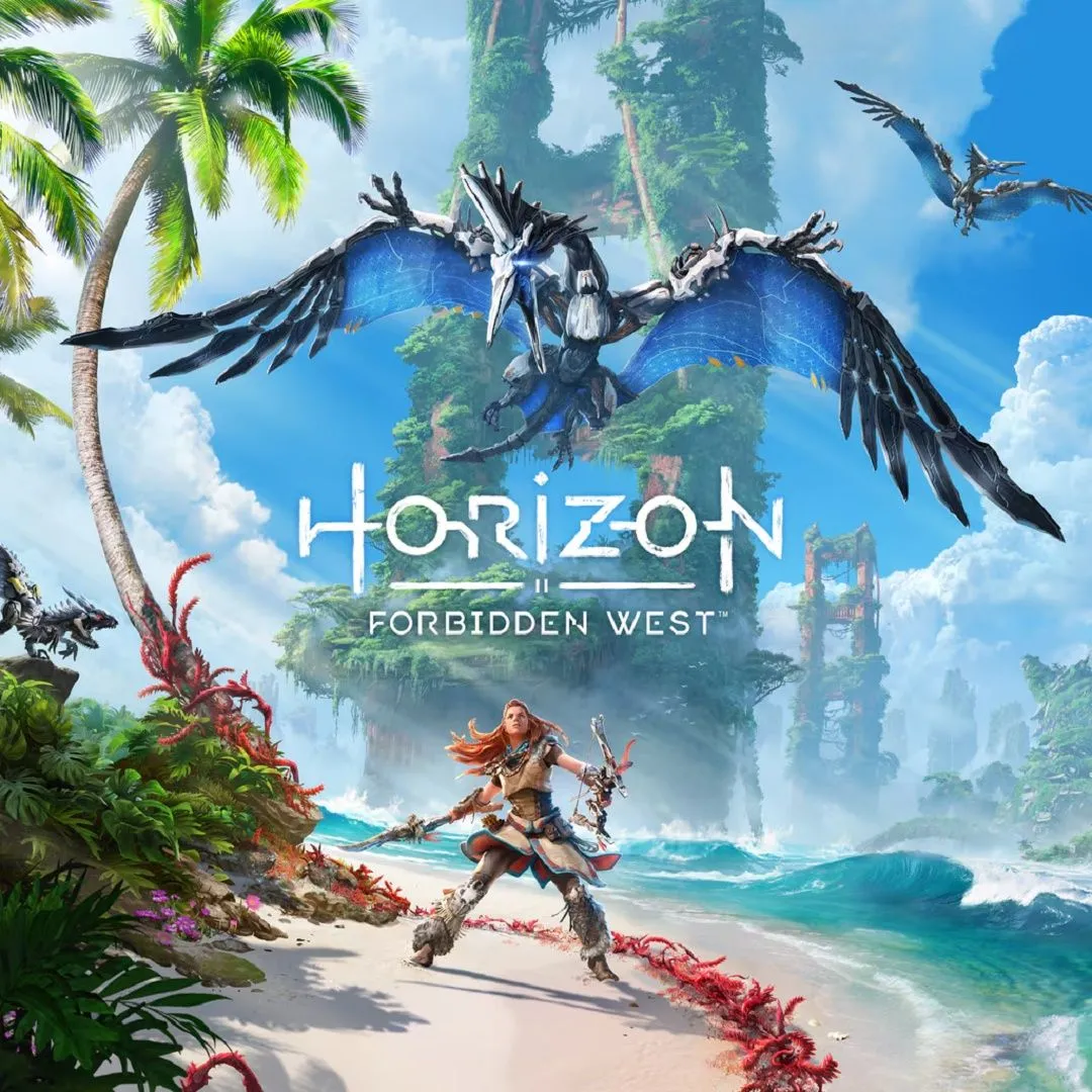 Hình ảnh Aloy chiến đấu với máy móc khổng lồ trong Horizon Forbidden West
