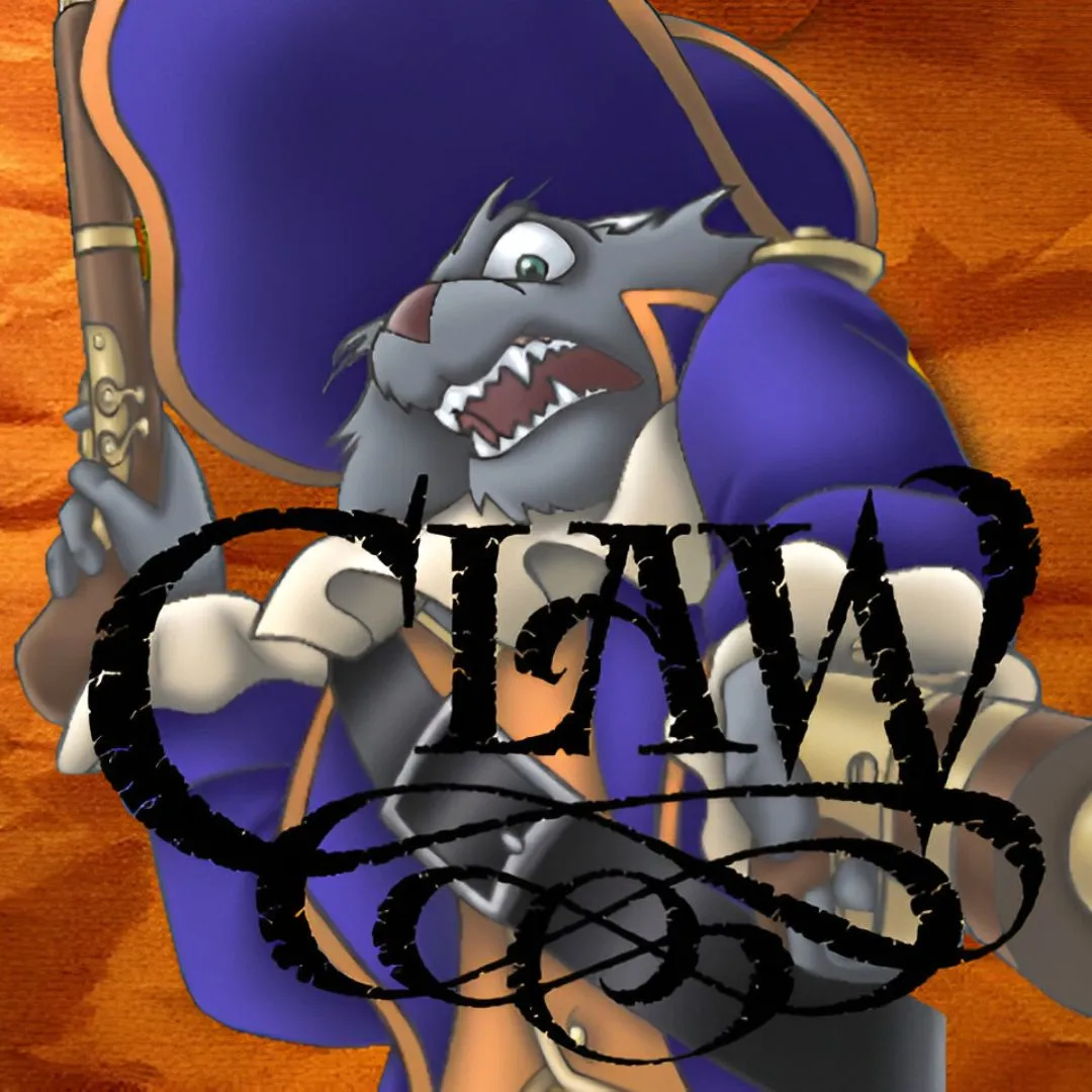 Hình ảnh bìa đĩa game Captain Claw của Monolith Productions, biểu tượng của một huyền thoại platformer.