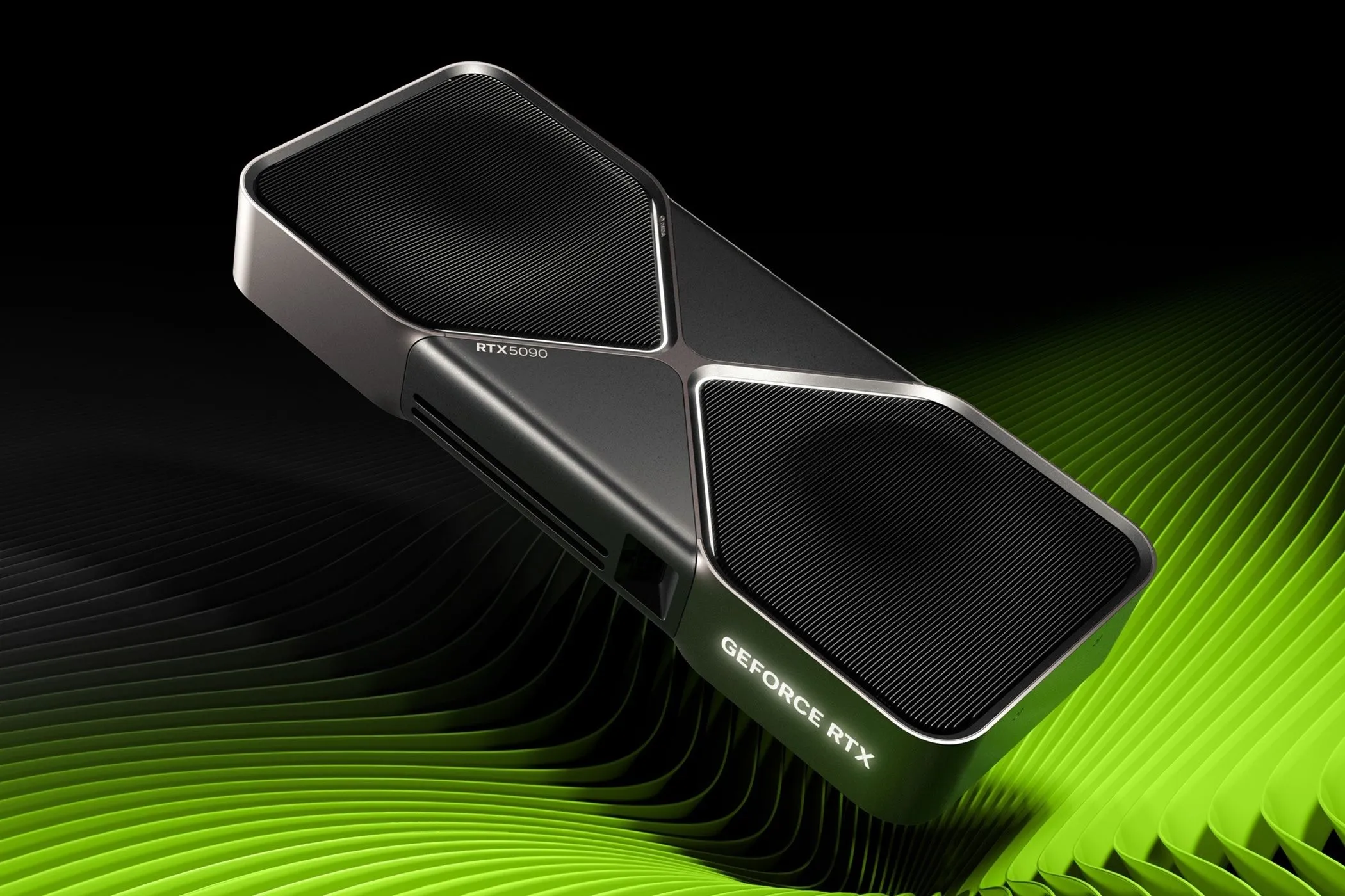 Hình ảnh chính thức của card đồ họa Nvidia RTX 5090, đại diện cho dòng GPU RTX hỗ trợ Smooth Motion
