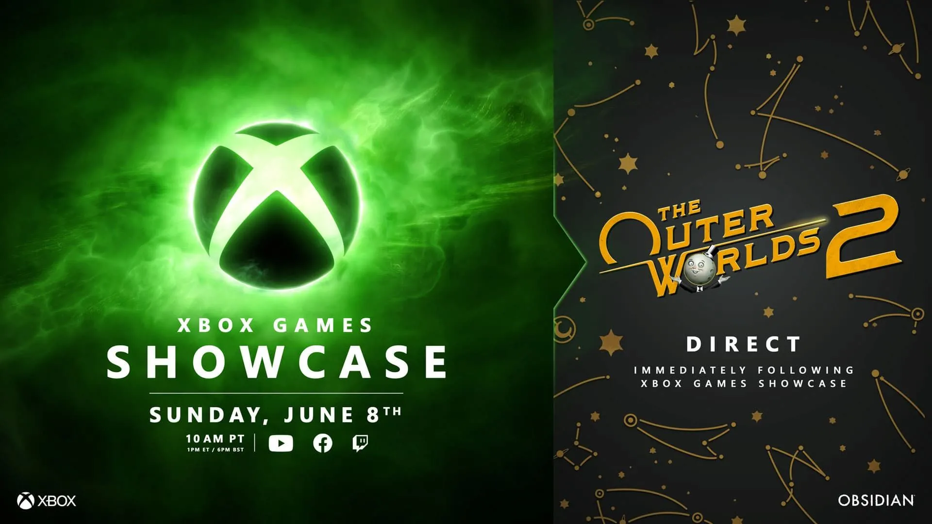 Hình ảnh công bố Xbox Games Showcase 2025 và sự kiện The Outer Worlds 2 Direct