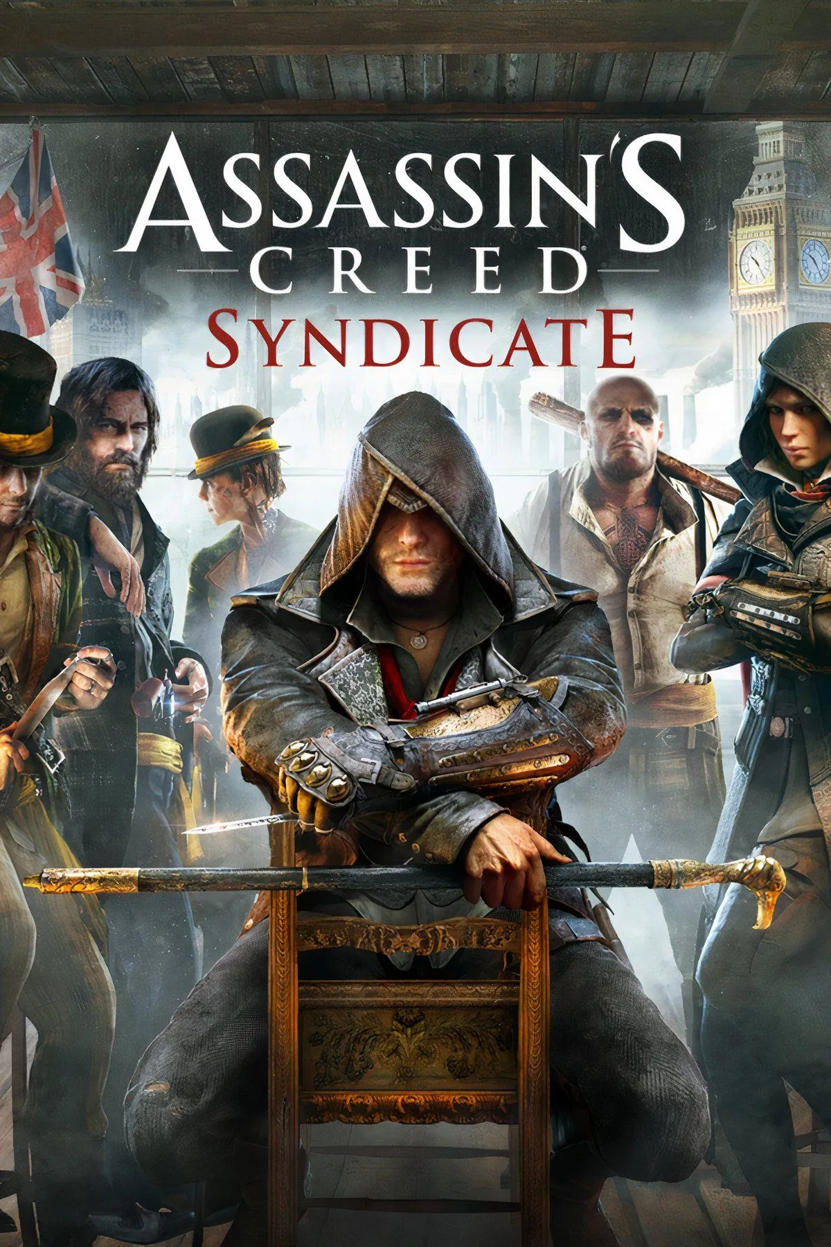Hình ảnh Evie Frye trong Assassin's Creed Syndicate thực hiện pha parkour trên nóc nhà London, thể hiện hệ thống di chuyển đỉnh cao của game.