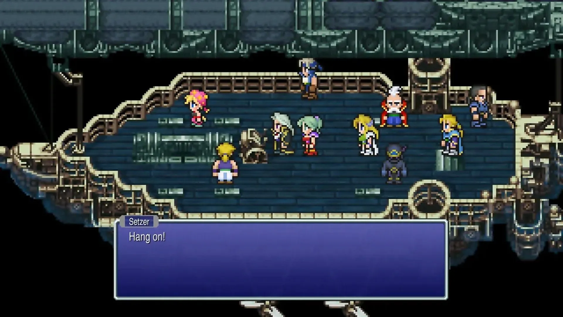 Hình ảnh gameplay của Final Fantasy VI Pixel Remaster, tái hiện phong cách đồ họa 2D kinh điển