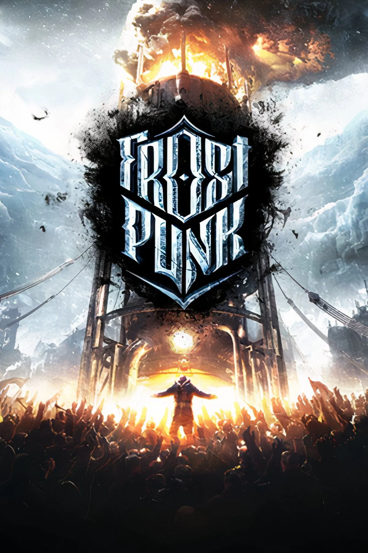 Hình ảnh gameplay của game xây dựng thành phố sinh tồn Frostpunk trong môi trường băng giá