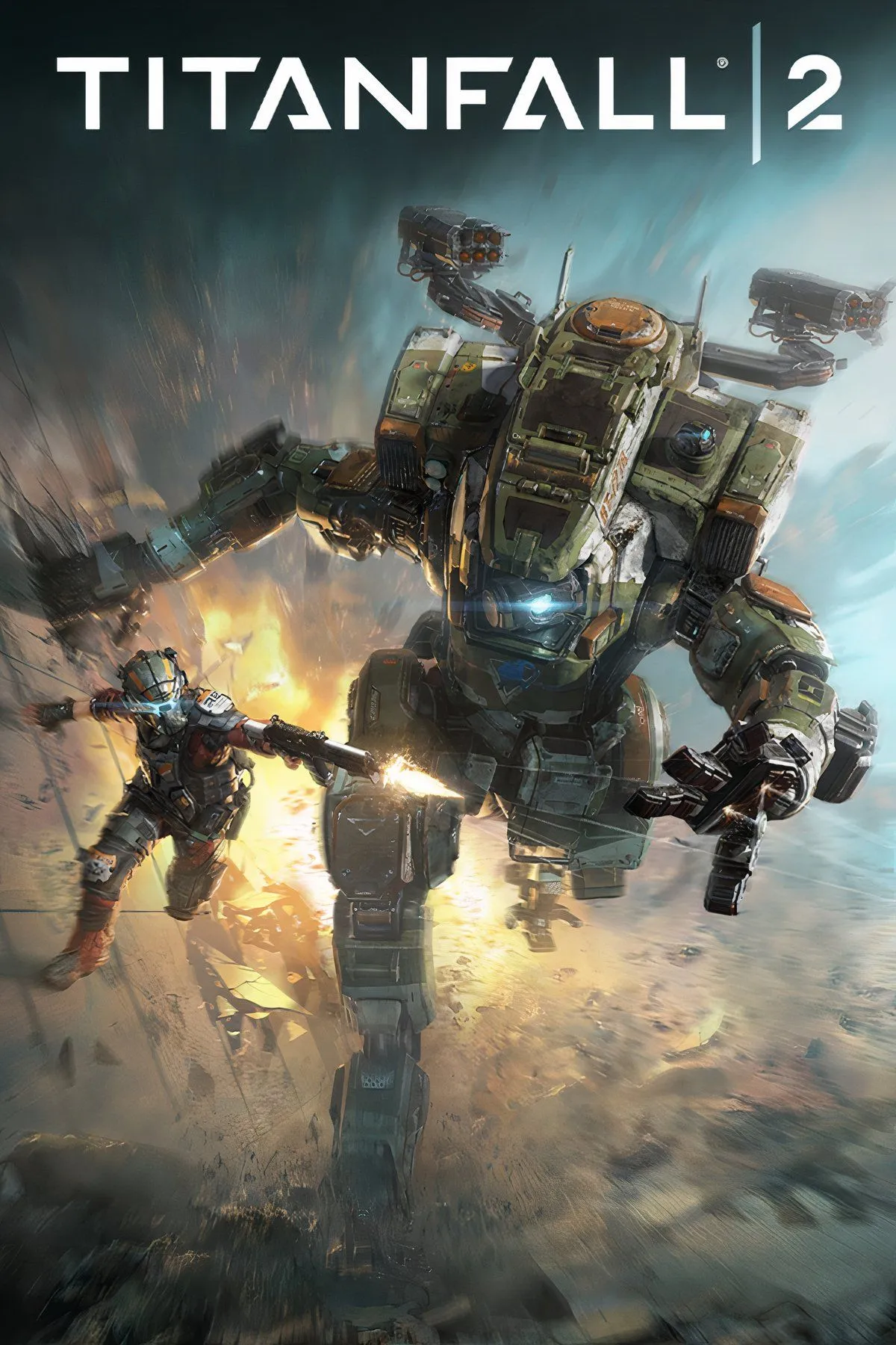 Hình ảnh gameplay game bắn súng góc nhìn thứ nhất Titanfall 2 với robot khổng lồ