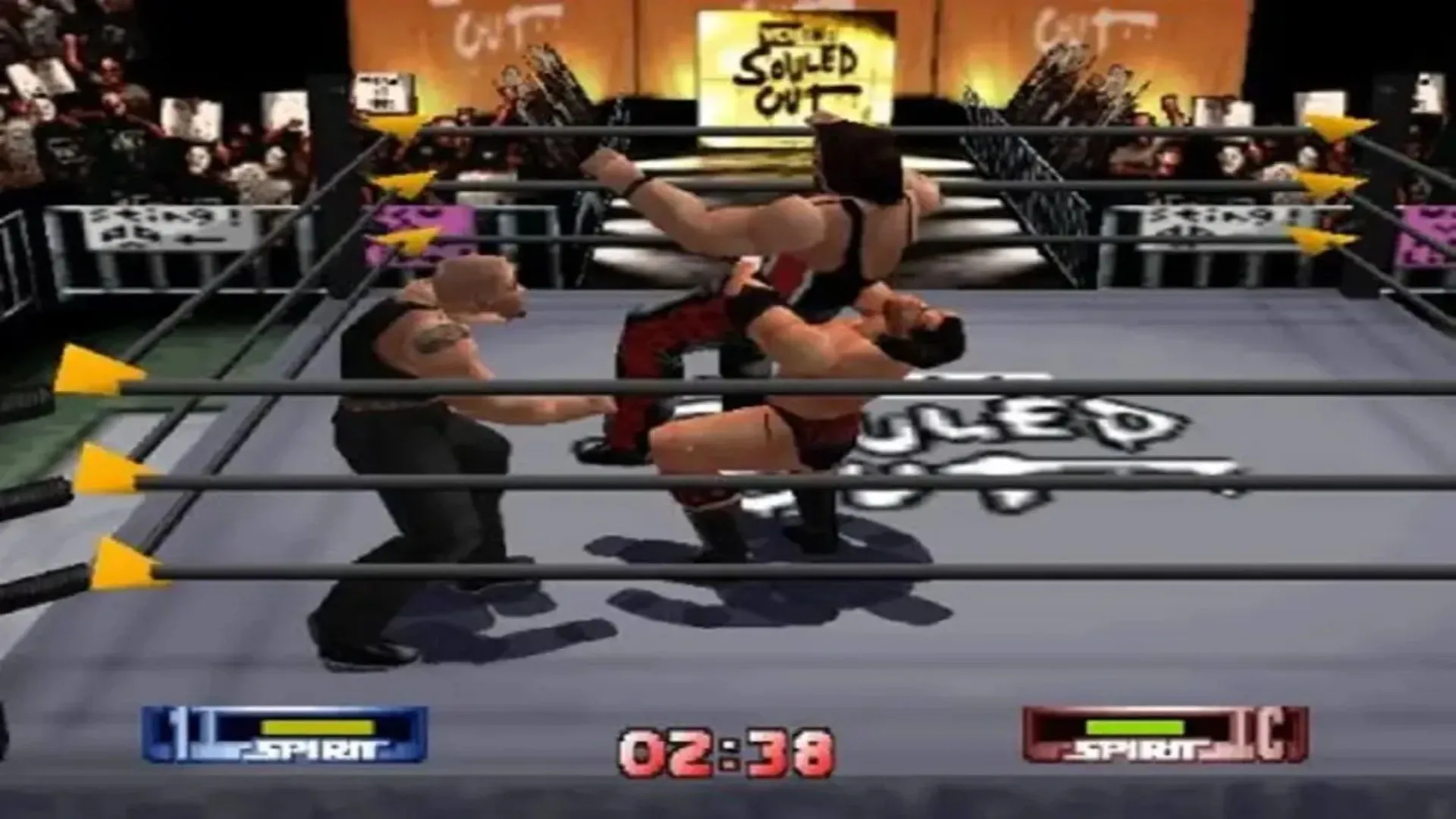 Hình ảnh gameplay WCW/nWo Revenge trên Nintendo 64 với các đô vật huyền thoại