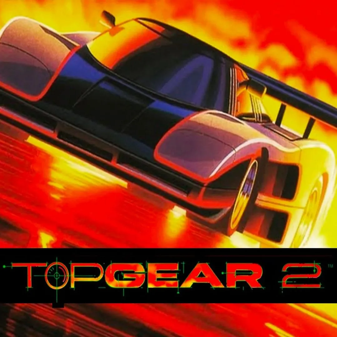 Hình ảnh hộp game Top Gear 2 cho hệ máy SNES.