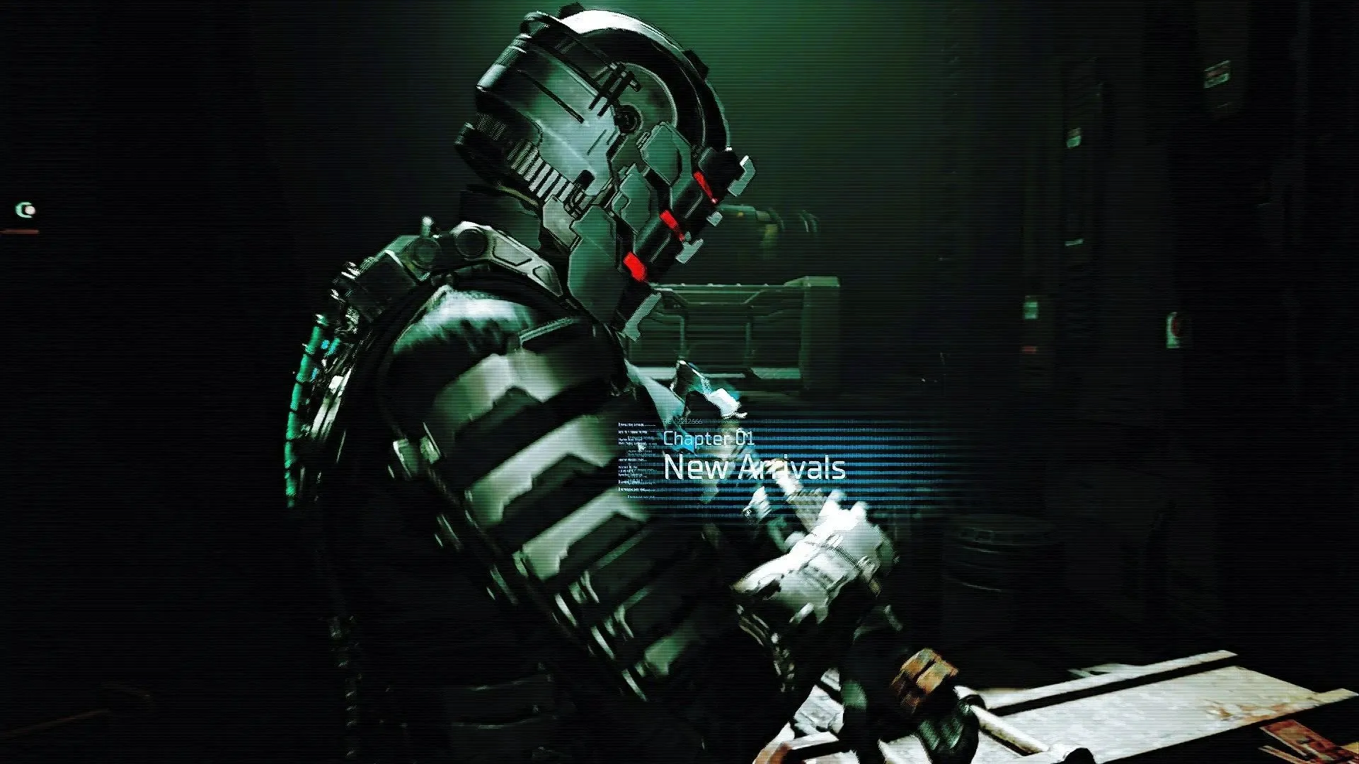 Hình ảnh mod Dead Space in the Dark cho thấy Isaac trong môi trường tối hơn