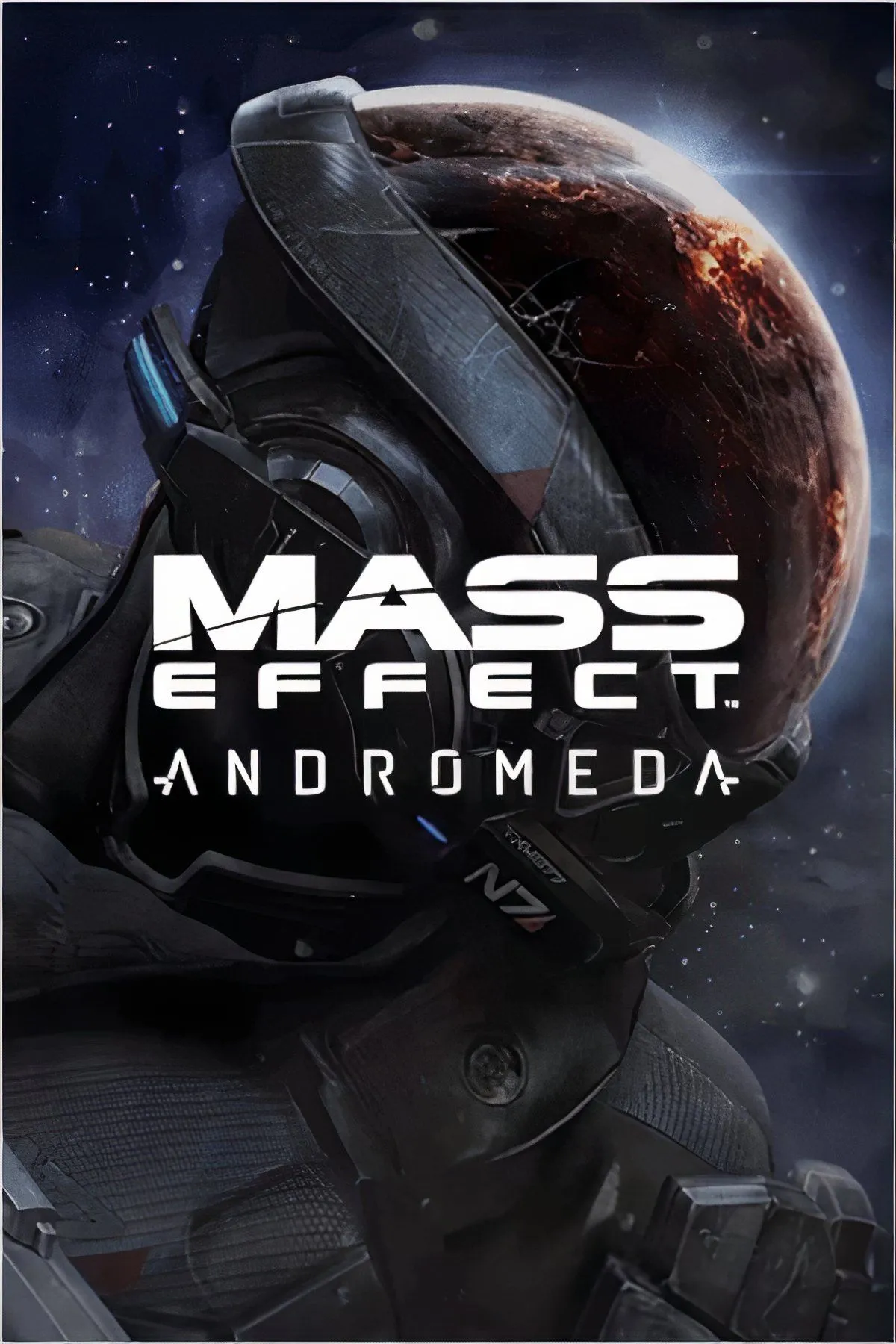 Hình ảnh nhân vật Ryder từ Mass Effect: Andromeda trong không gian ngoài hành tinh, biểu cảm khuôn mặt bị chỉ trích là lỗi và thiếu tự nhiên.