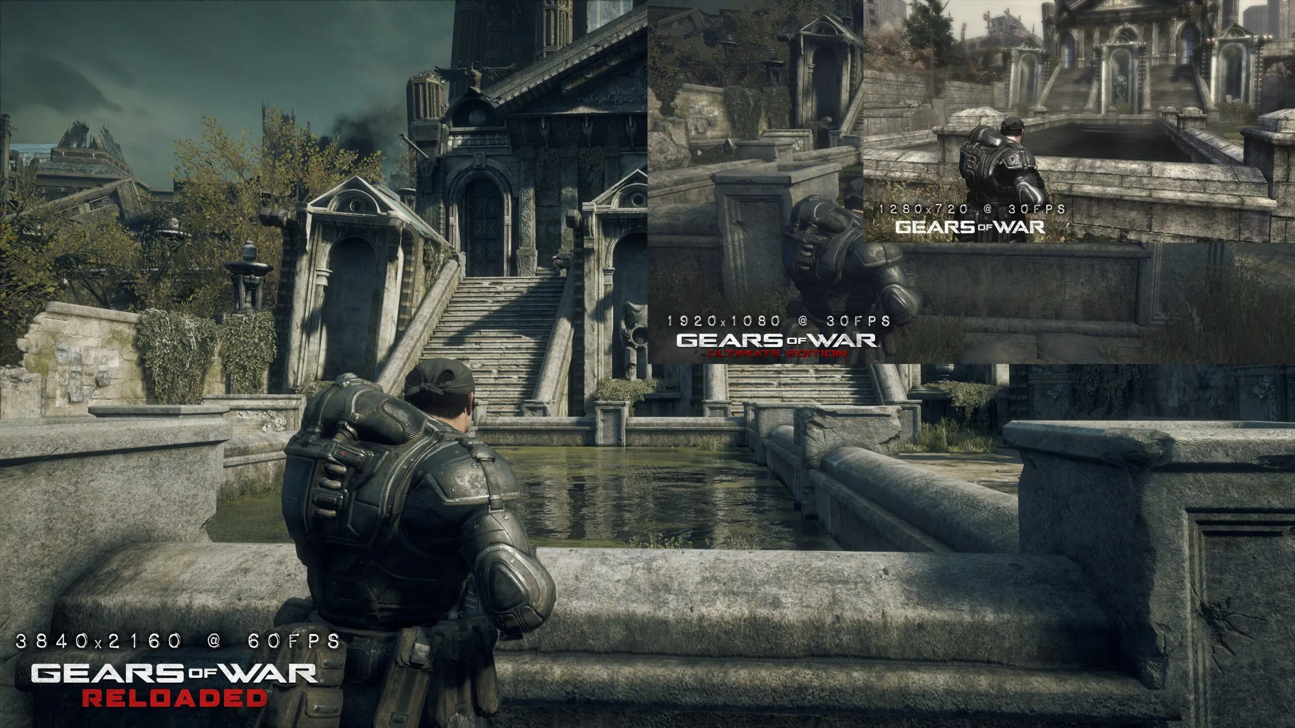 Hình ảnh nhân vật trong game Gears of War: Reloaded, minh họa đồ họa được nâng cấp chuẩn bị ra mắt trên PlayStation 5 và Xbox