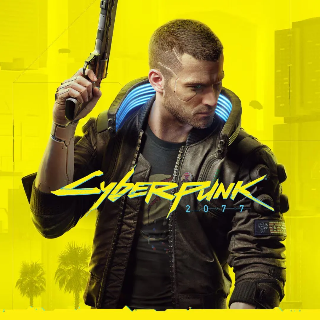 Hình ảnh sản phẩm game Cyberpunk 2077, cho thấy nhân vật chính V trong thành phố Night City rực rỡ sau quá trình cải thiện đáng kinh ngạc.