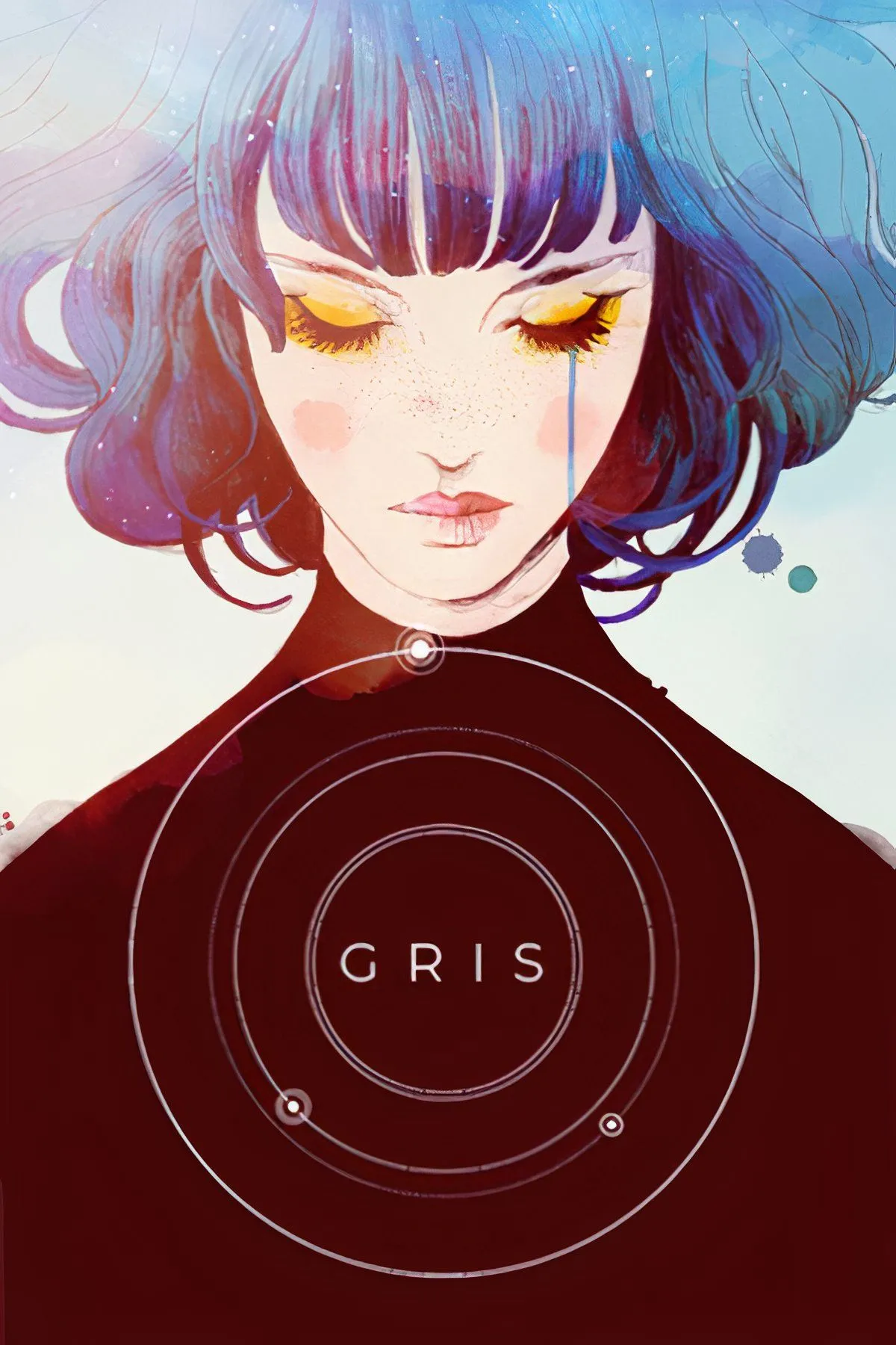 Hình ảnh tổng hợp từ game Gris với phong cách nghệ thuật màu nước