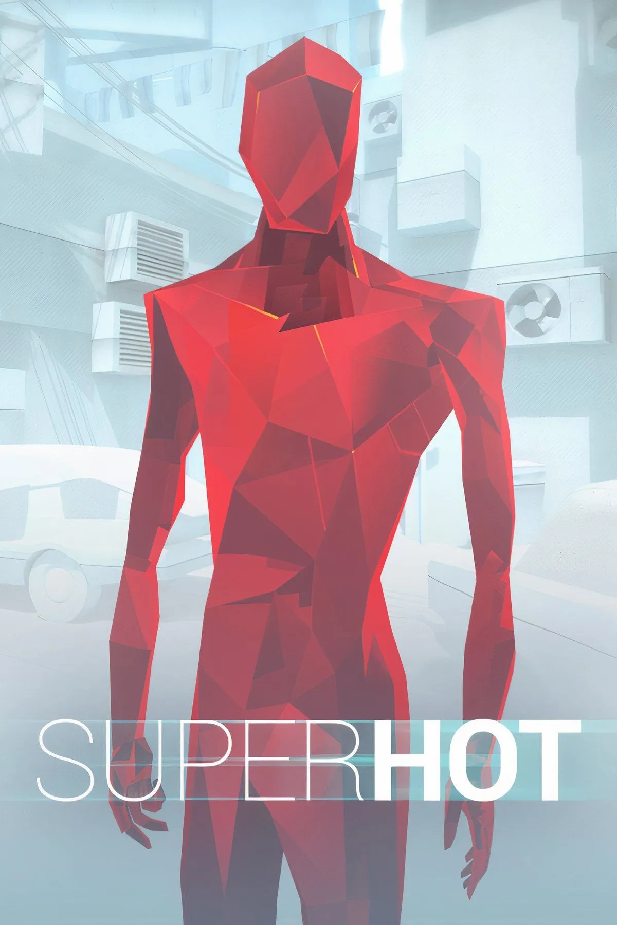 Hình ảnh tổng hợp từ game Superhot với phong cách tối giản