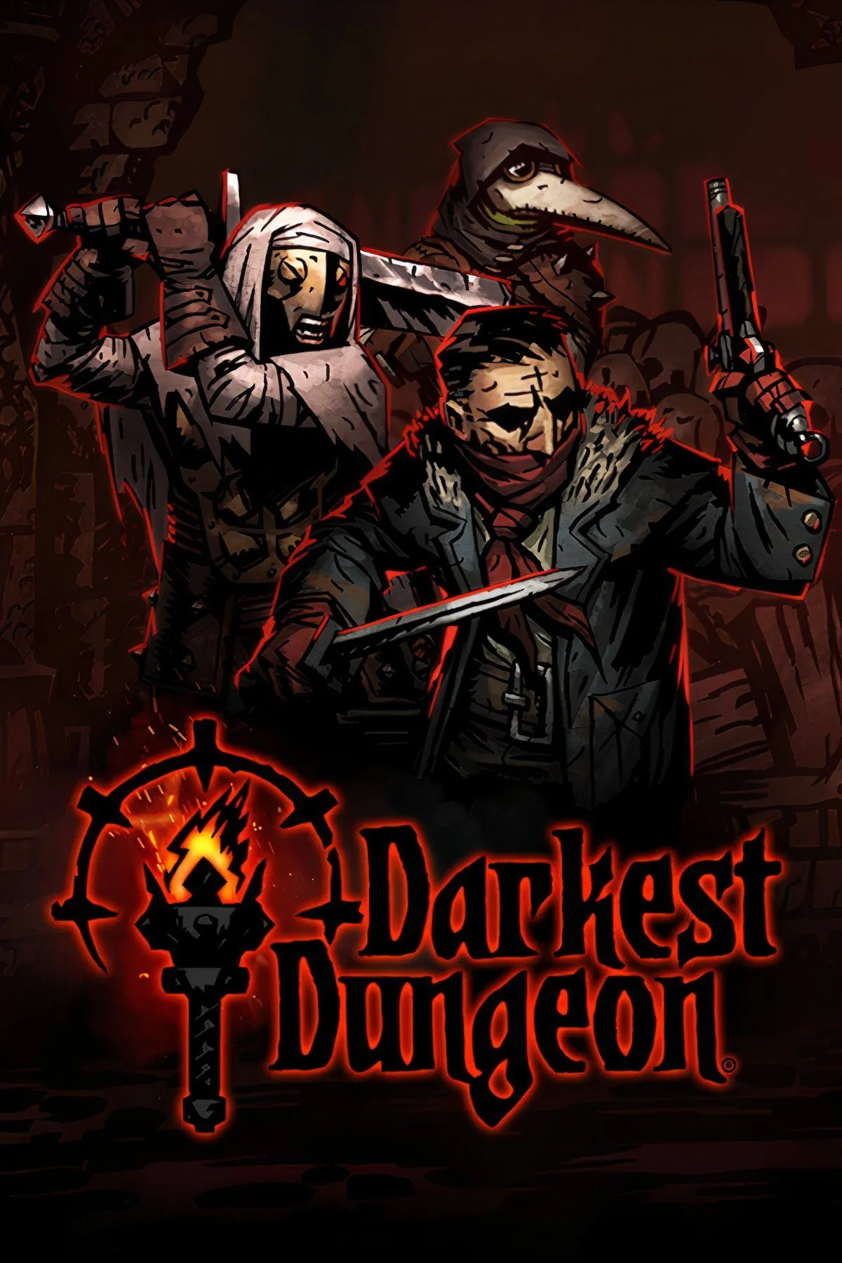 Hình ảnh từ game RPG roguelike Darkest Dungeon với phong cách Gothic