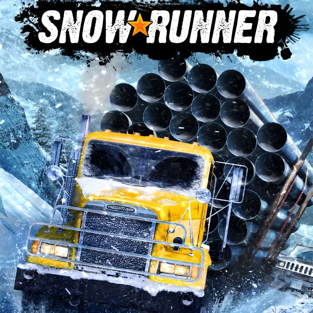 Hình ảnh xe tải vượt địa hình tuyết trong game SnowRunner