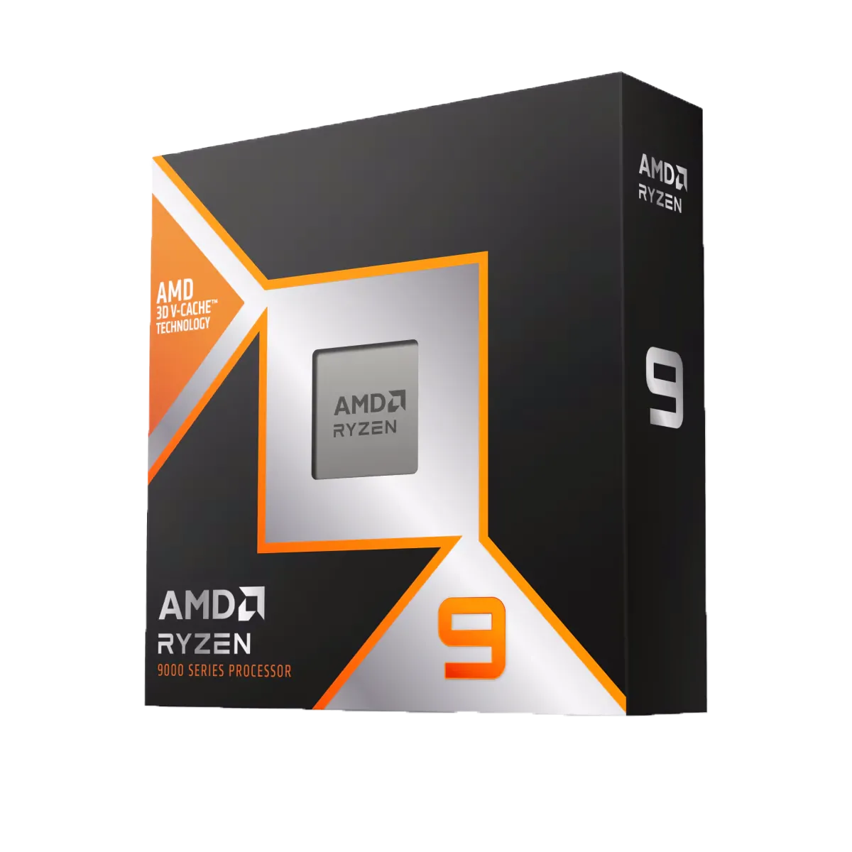 Hộp đựng bộ vi xử lý AMD Ryzen 9 9950X3D với thiết kế nổi bật