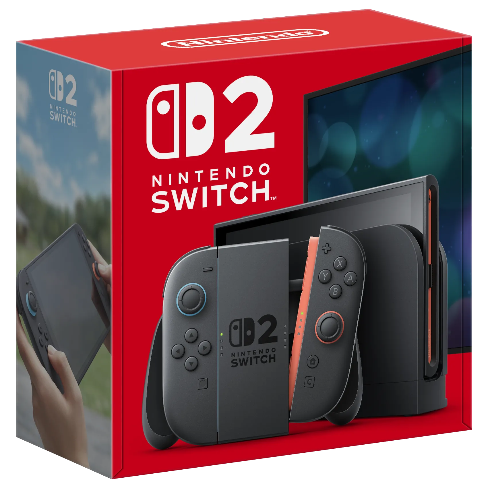 Hộp máy Nintendo Switch 2 với thiết kế và logo sản phẩm