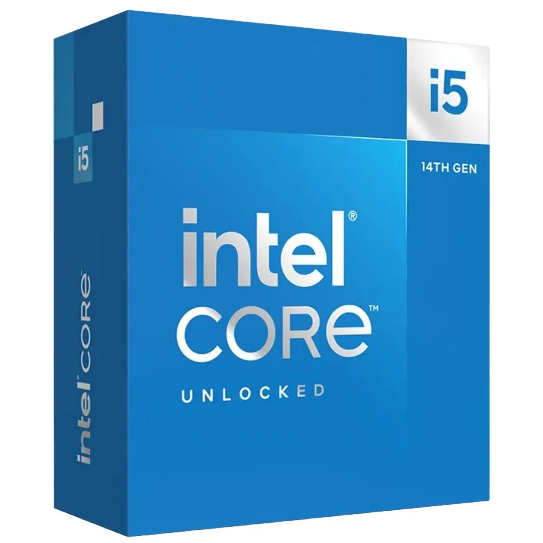 Hộp sản phẩm của CPU Intel Core i5-14600K, thể hiện thương hiệu và mẫu mã