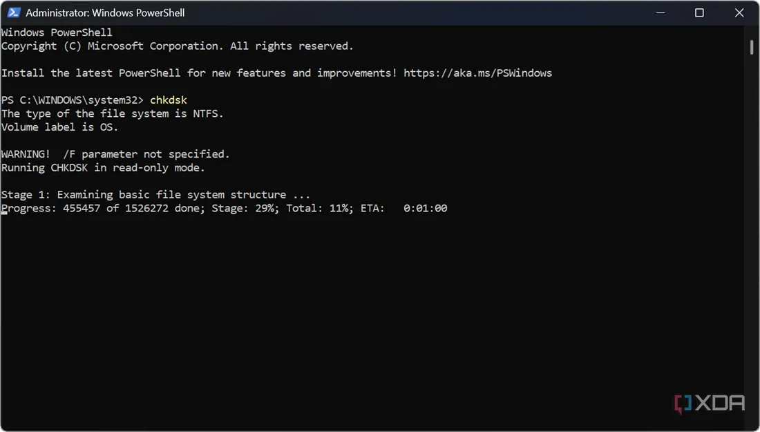 Hướng dẫn chạy các lệnh CMD cơ bản trong PowerShell trên hệ điều hành Windows 11.