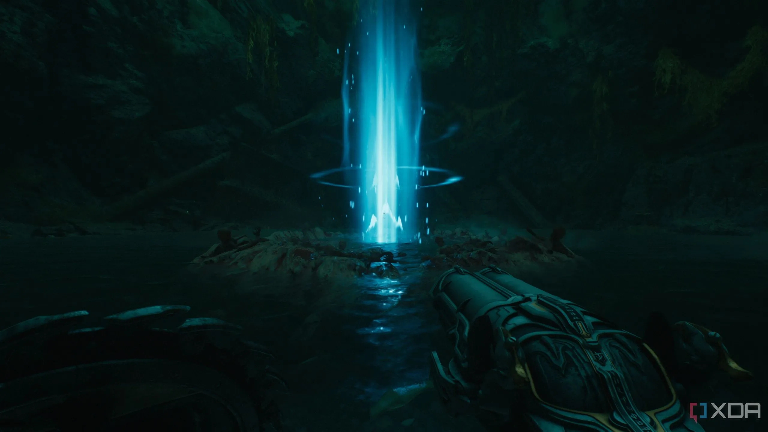 Jump pad xuất hiện sau khi đánh bại quỷ Tentacle trong Chapter 17 Doom The Dark Ages