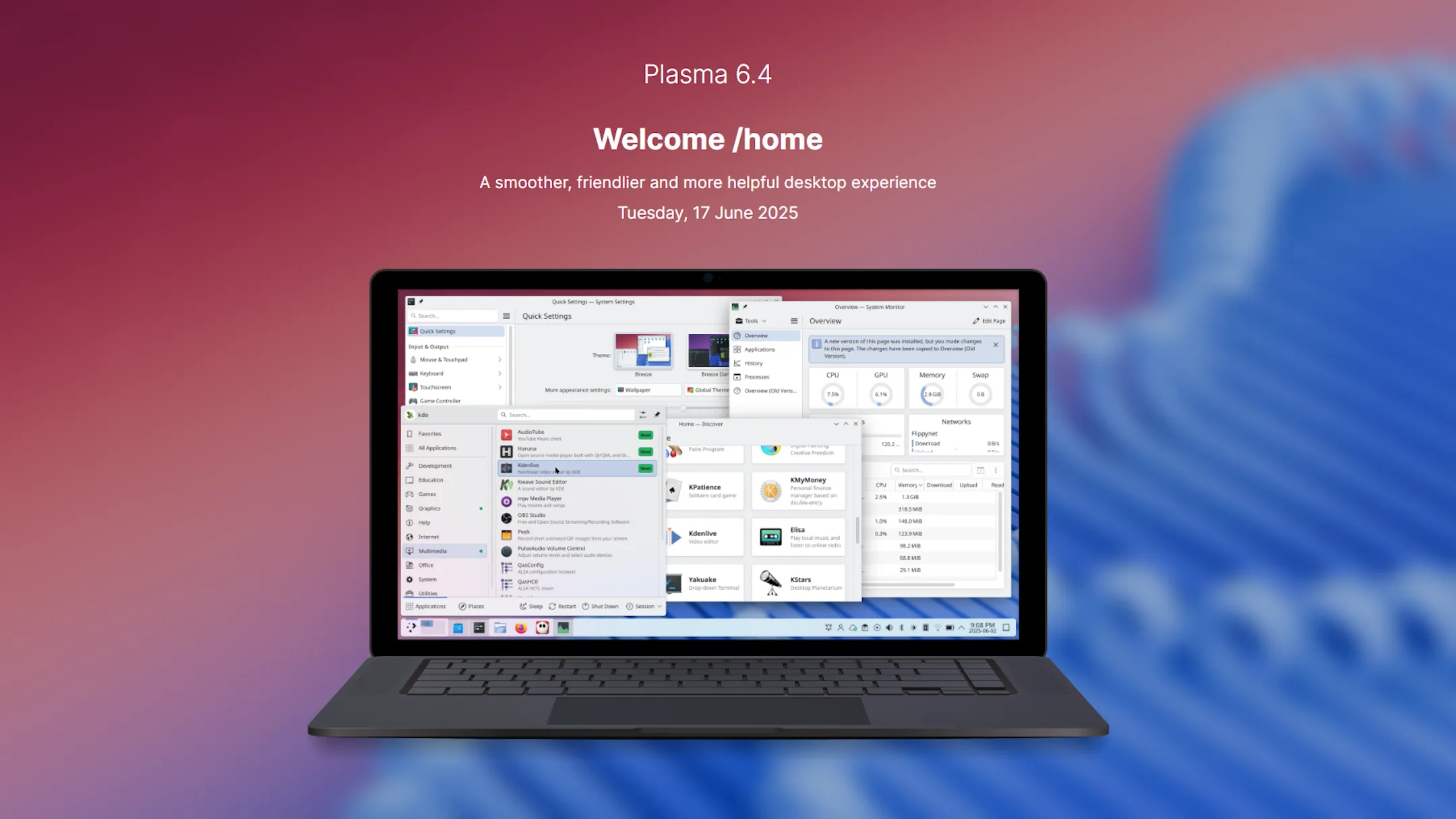 KDE Plasma 6.4, môi trường desktop của Kubuntu, với những cải tiến hướng đến Wayland