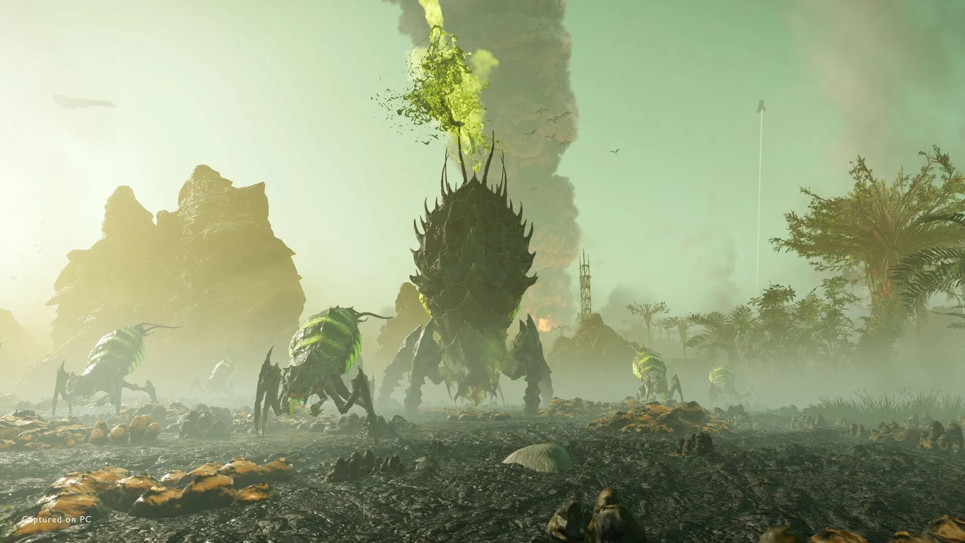 Kẻ thù bọ trong Helldivers 2 tấn công