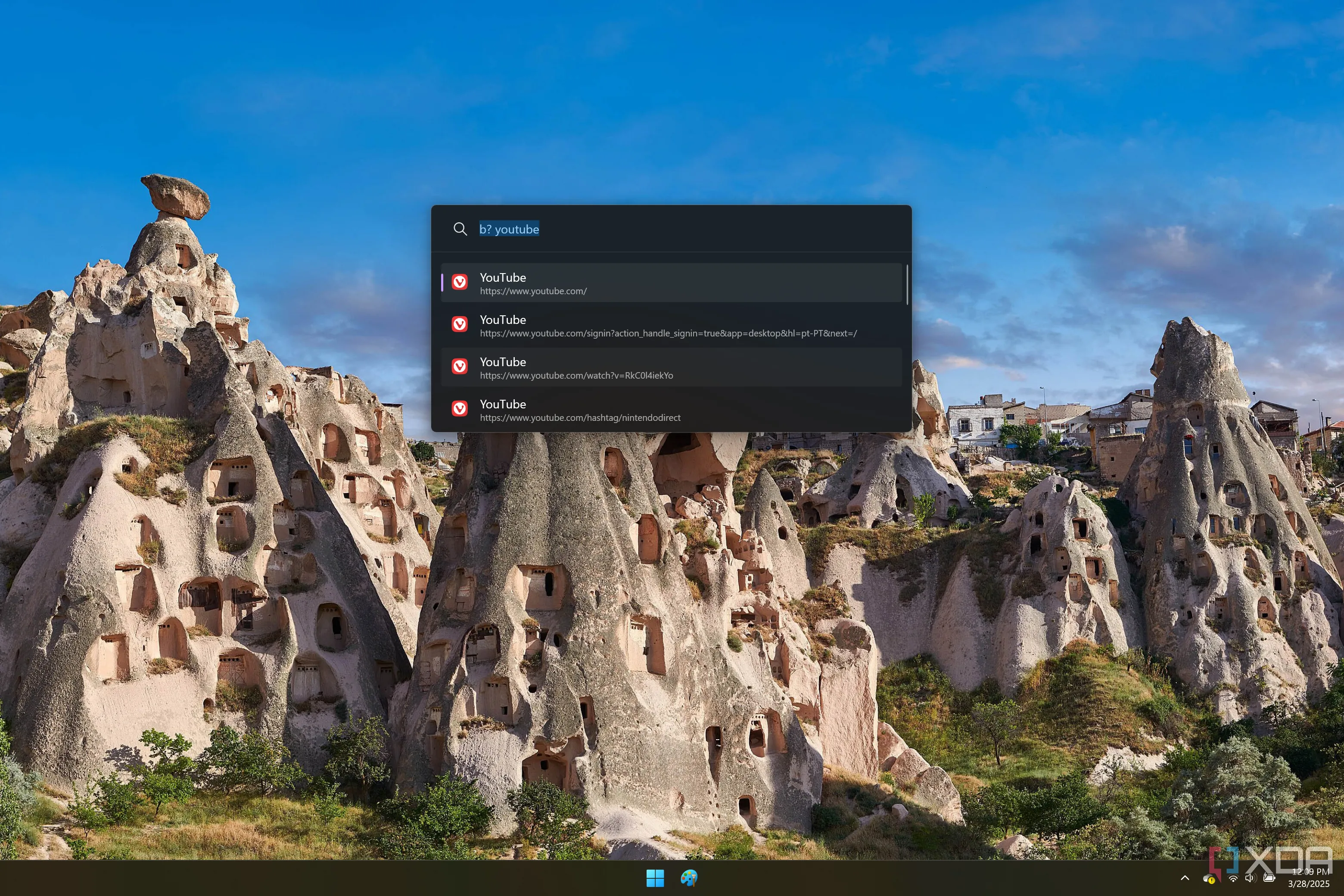 Kết quả tìm kiếm lịch sử duyệt web trên PowerToys Run trong Windows 11