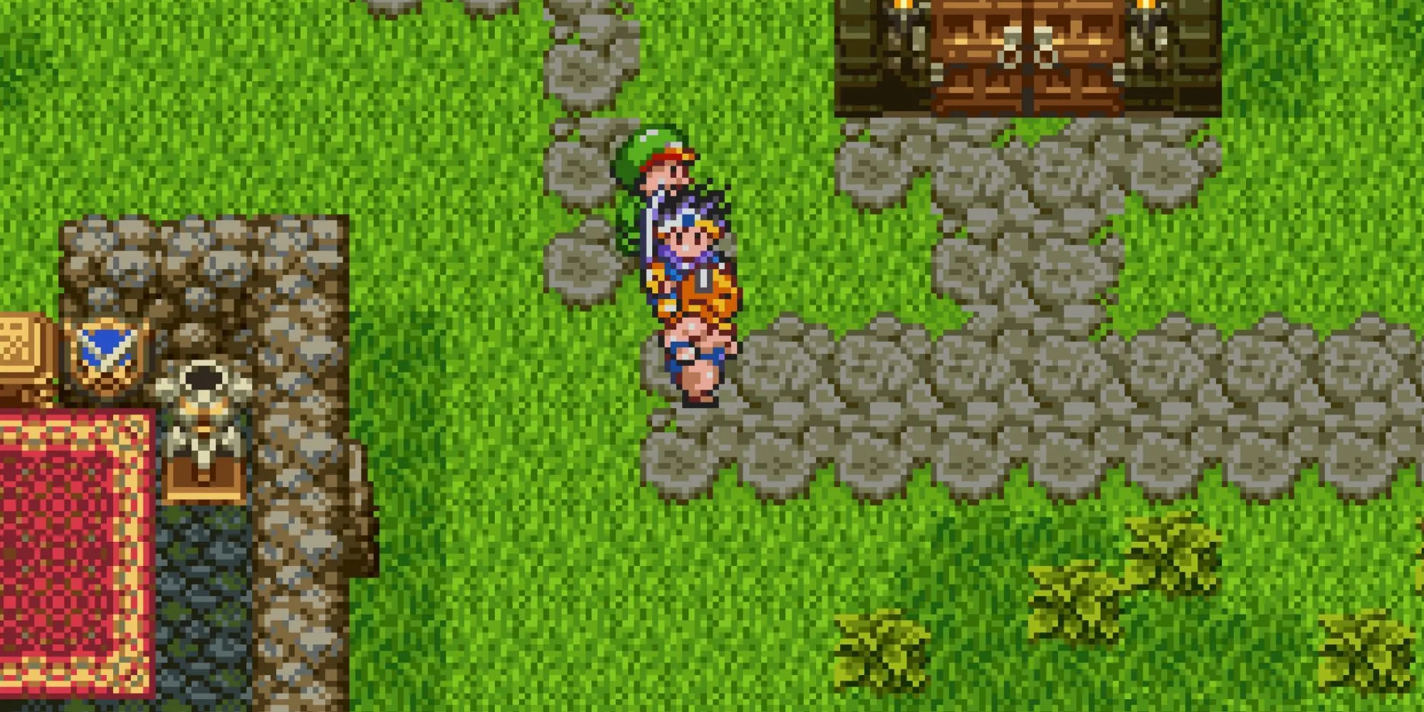 Khám phá một thị trấn trong Dragon Quest III: The Seeds of Salvation
