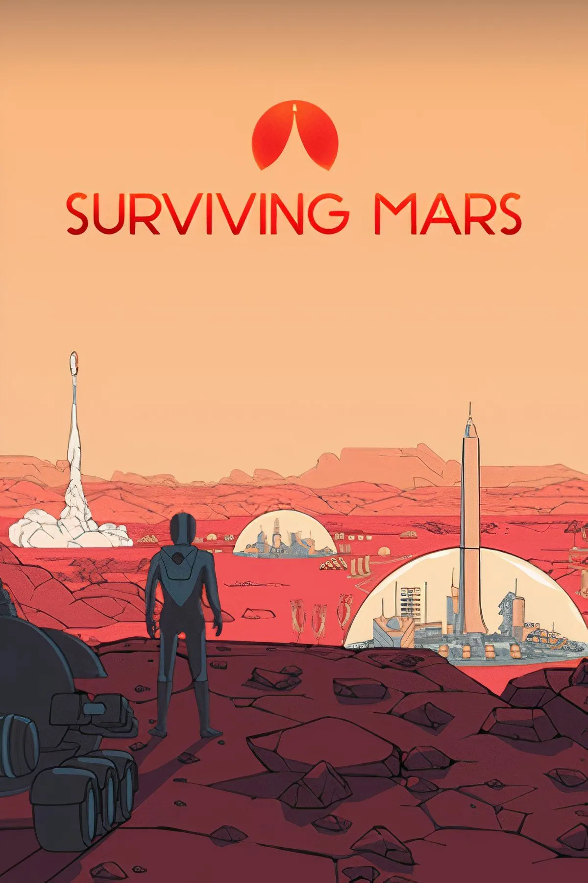 Khu định cư của con người trên hành tinh Sao Hỏa trong game Surviving Mars