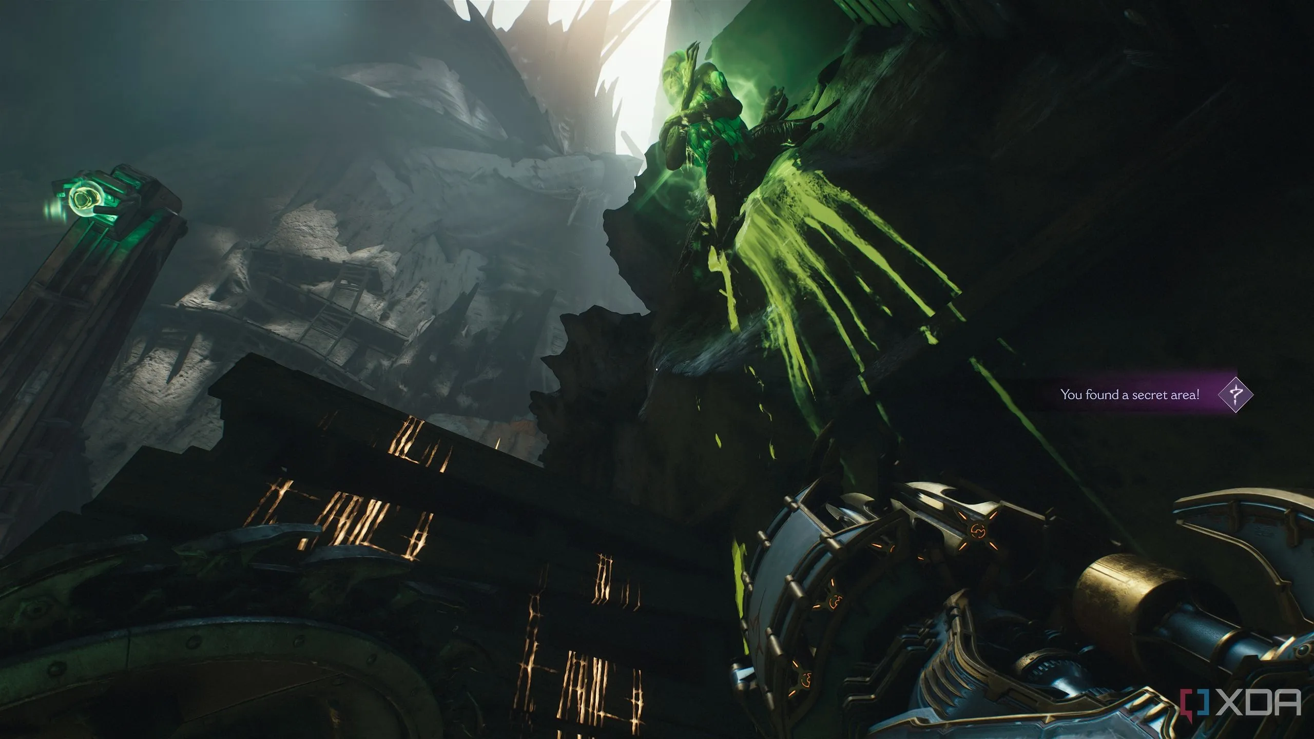 Khu vực bí mật 3 và nút thịt xanh để mở khóa trong Doom The Dark Ages