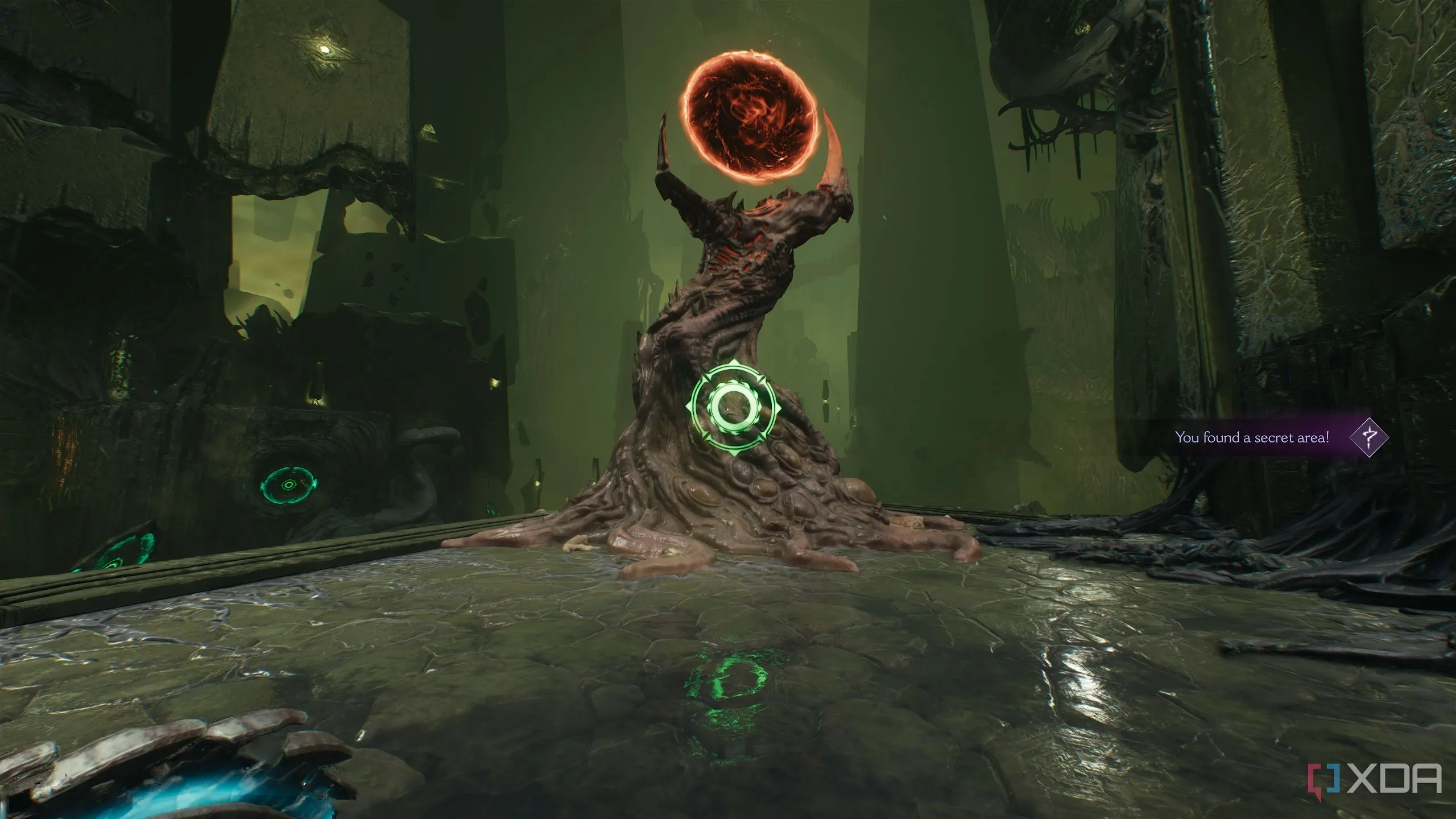 Khu vực bí mật 9 và một cổng gore portal trong Chapter 15 của Doom: The Dark Ages.