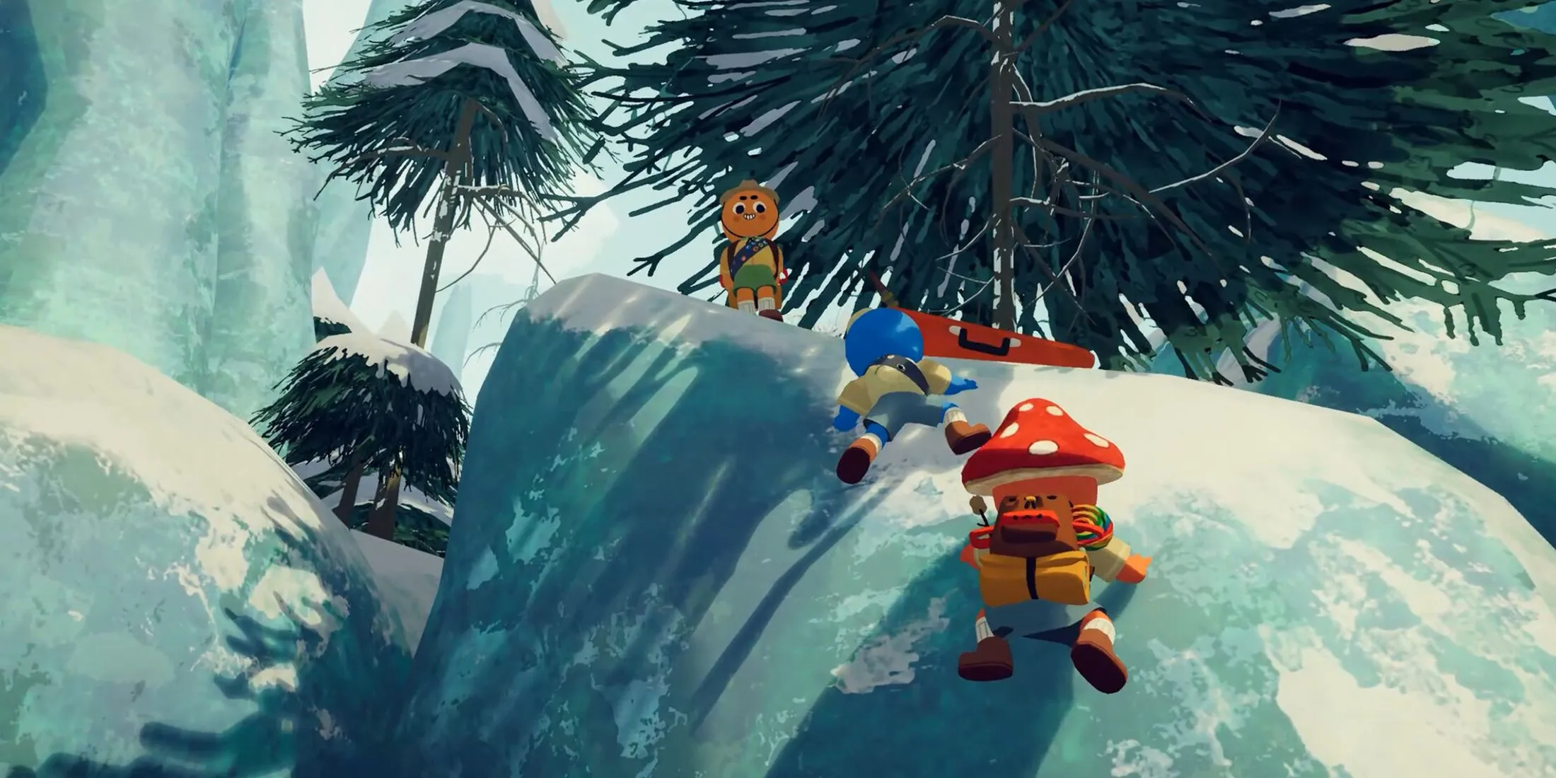 Khu vực núi băng giá đầy nguy hiểm trong game Peak, đòi hỏi sự cẩn trọng