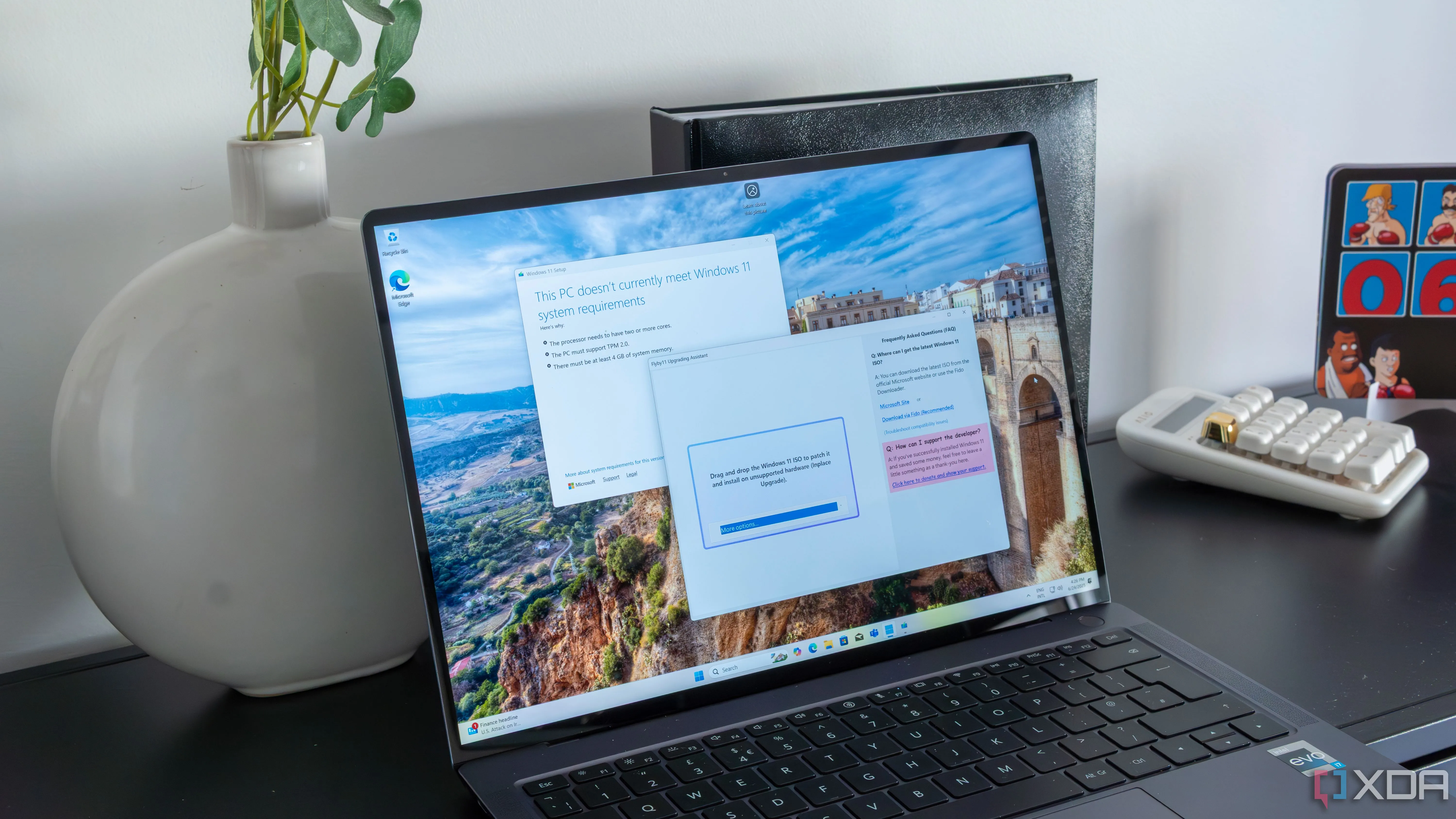 Laptop chạy Windows 11 với Flyby11, công cụ hỗ trợ nâng cấp từ Windows 10