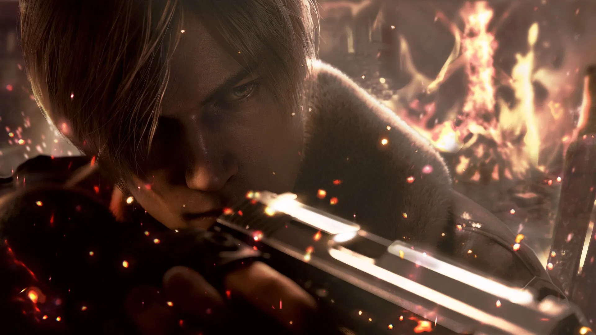 Leon Kennedy trong Resident Evil 4, hình ảnh gợi nhắc về tầm quan trọng của game làm lại trong ngành công nghiệp game